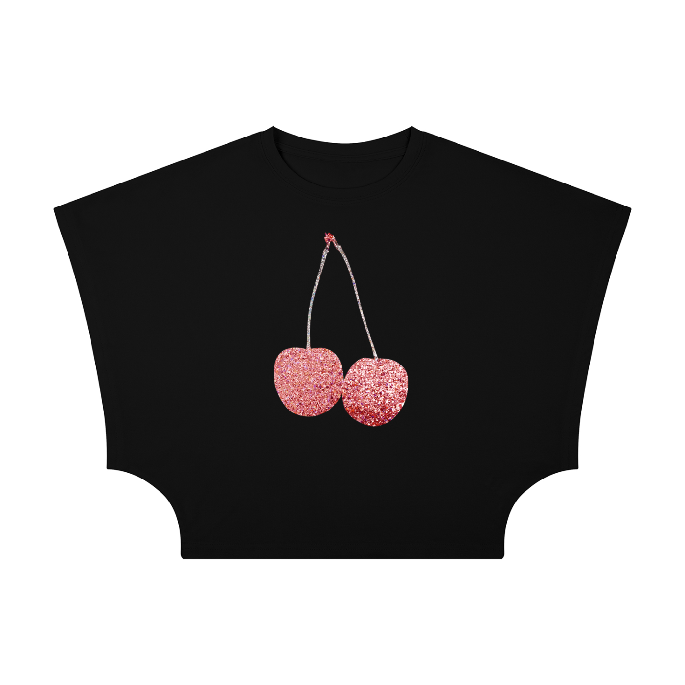 Cherry Glimmer Tee | Cropped Dolman