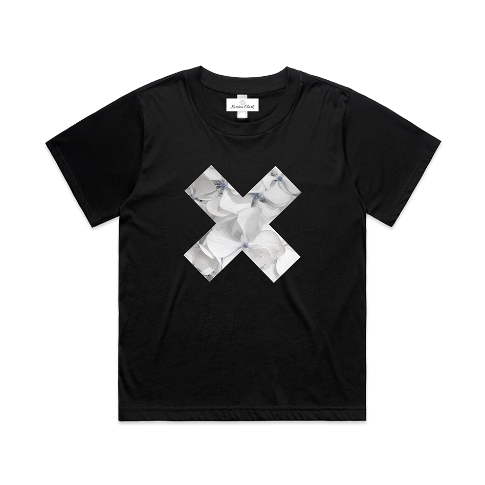 Cool Summer Whites Hydrangea X - Crew Neck Boxy Tee