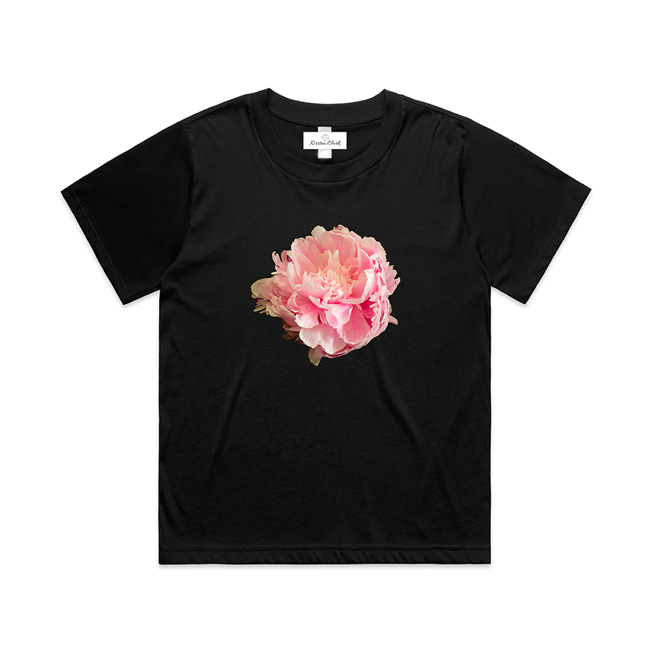 Sarah Bernhardt Peony - Crew Neck Boxy Tee