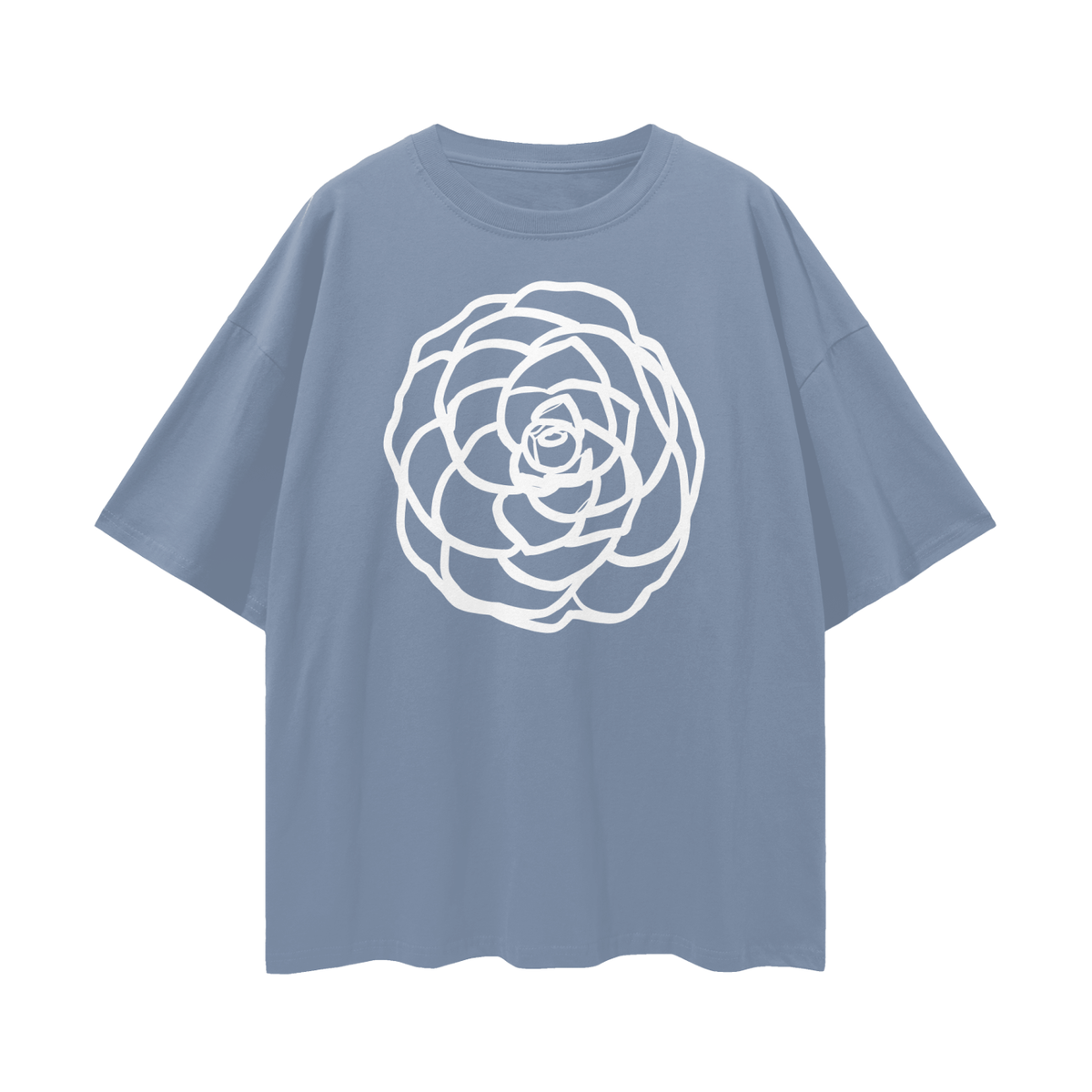 Early Pearly Camellia White Tee | Relaxed To Oversized