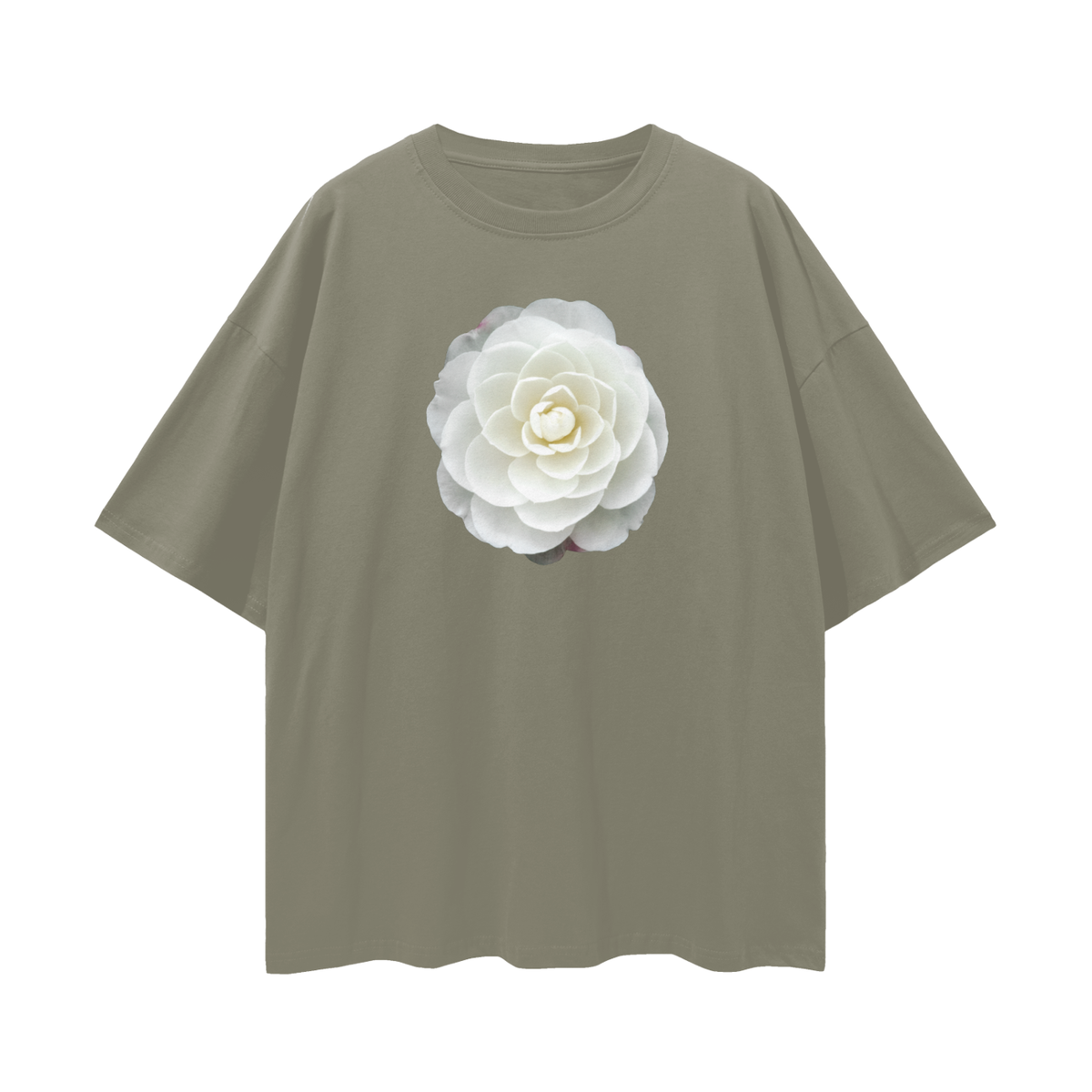 Early Pearly Camellia Tee | Relaxed To Oversized