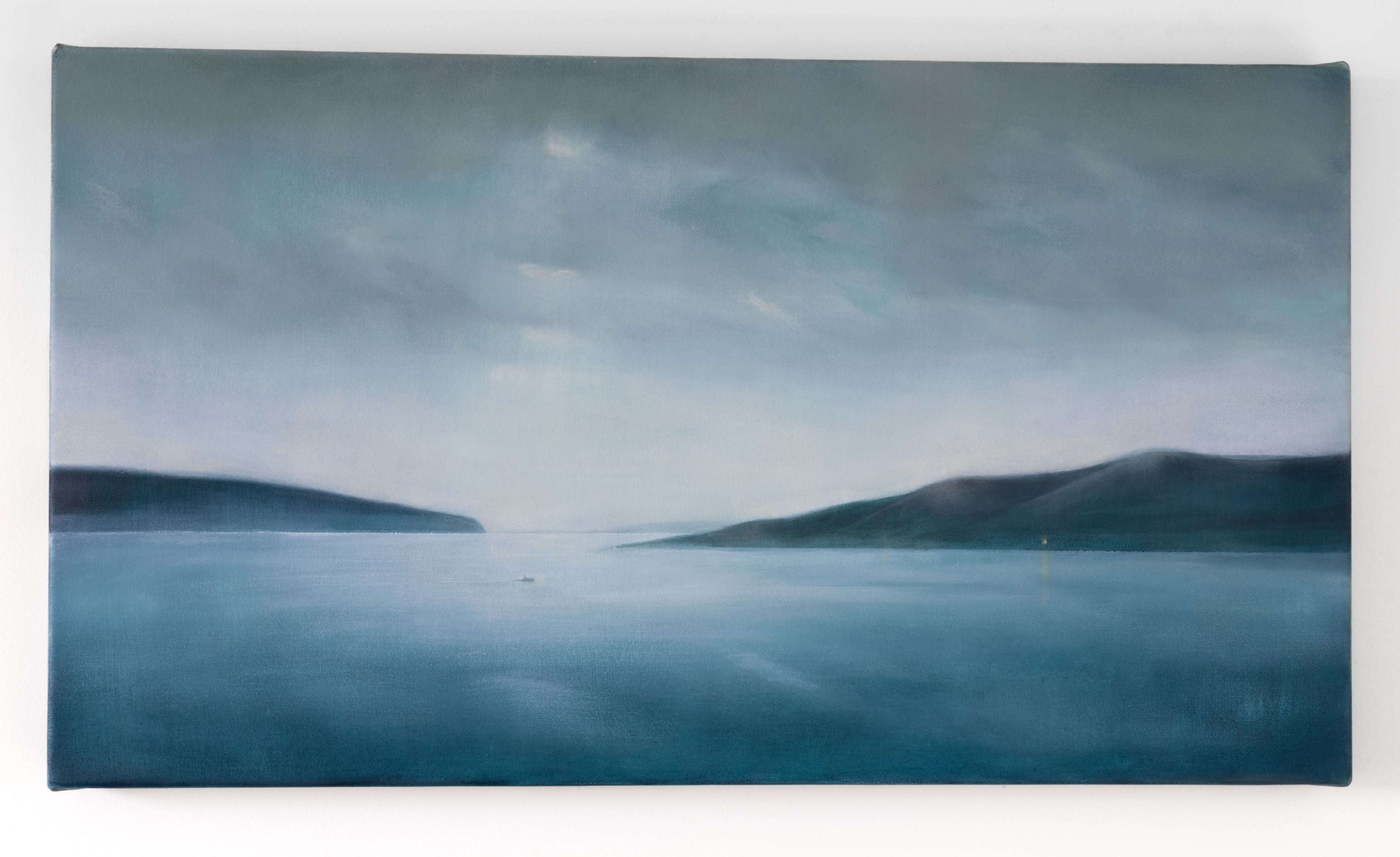 Heading Home Seascape oil painting by Kirsten Clark calming coastal scene artwork for home decor.