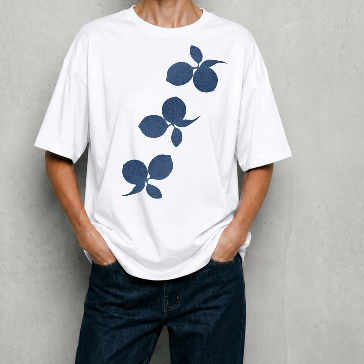 Lemon Denim Tee | Relaxed To Oversized