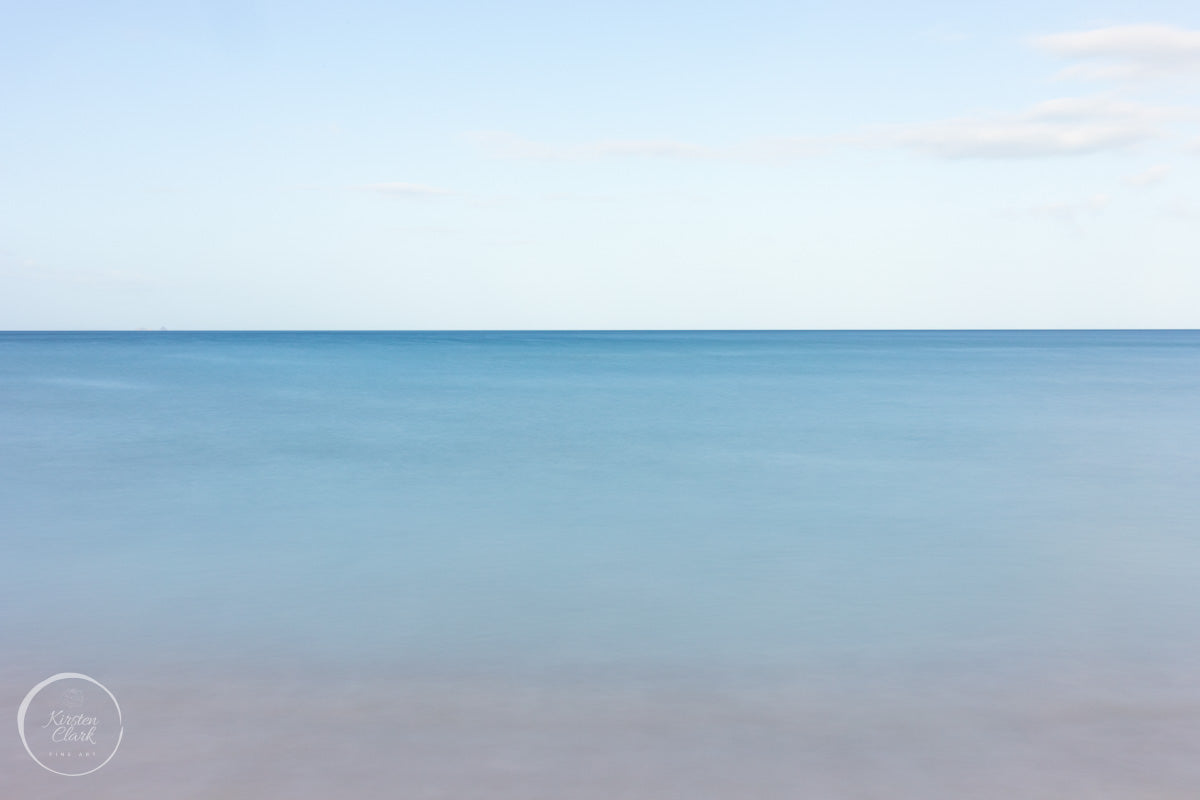 Summer Seascape blue sky blue water seascape print for modern coastal interiors