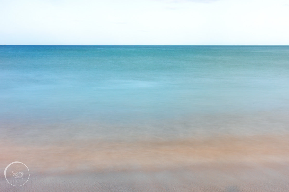 New Horizons inhale exhale Print tranquil seascape for modern coastal interiors