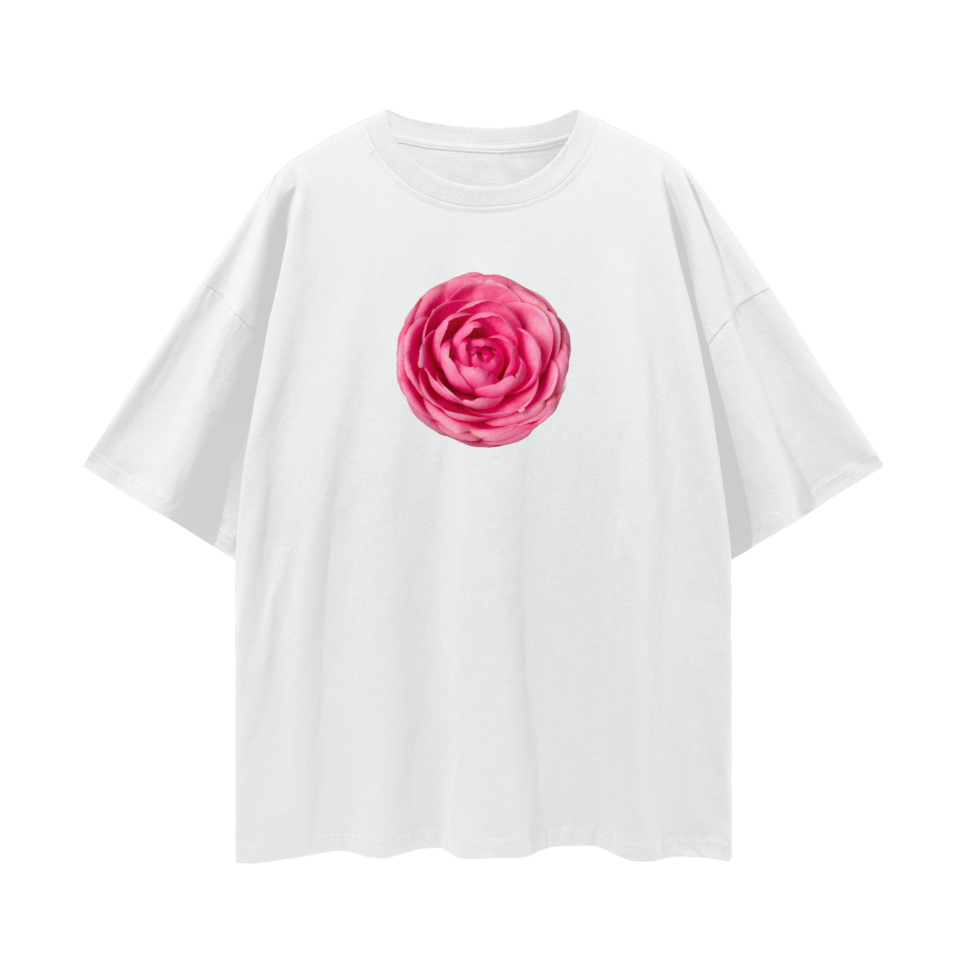 Pink Camellia Oversized Tee