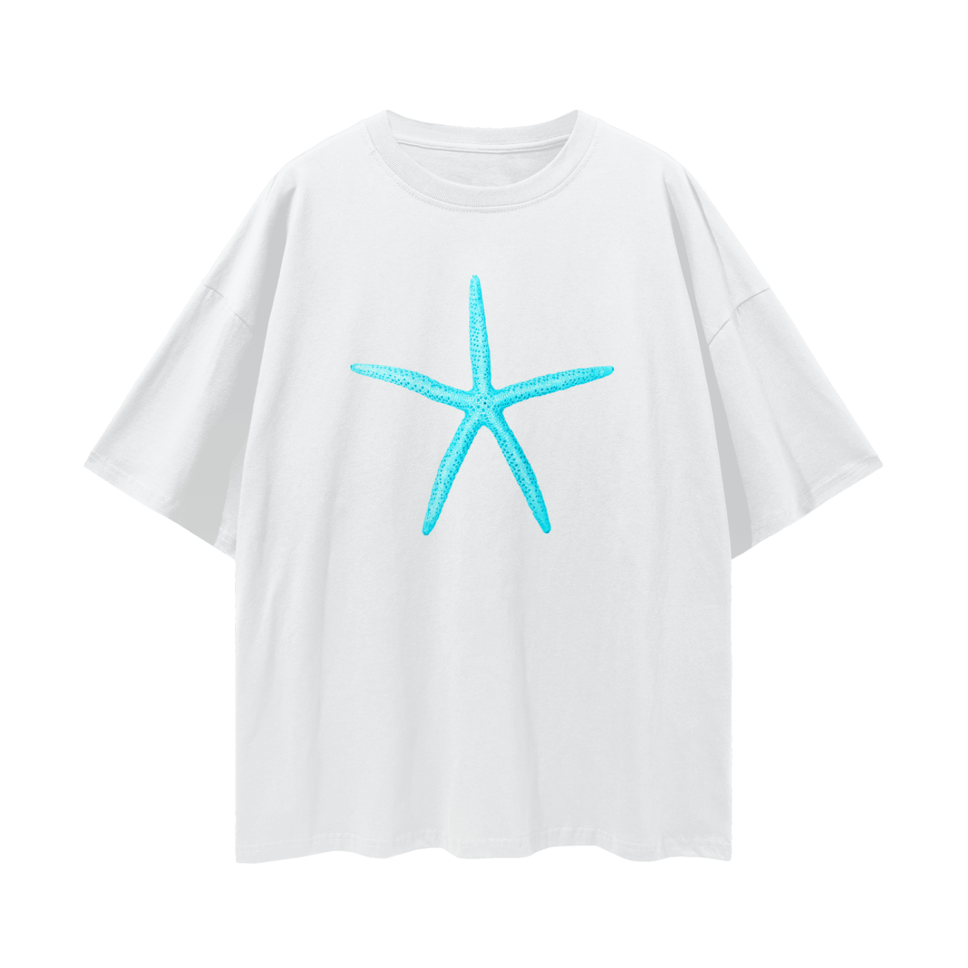 Aqua Starfish Oversized Tee