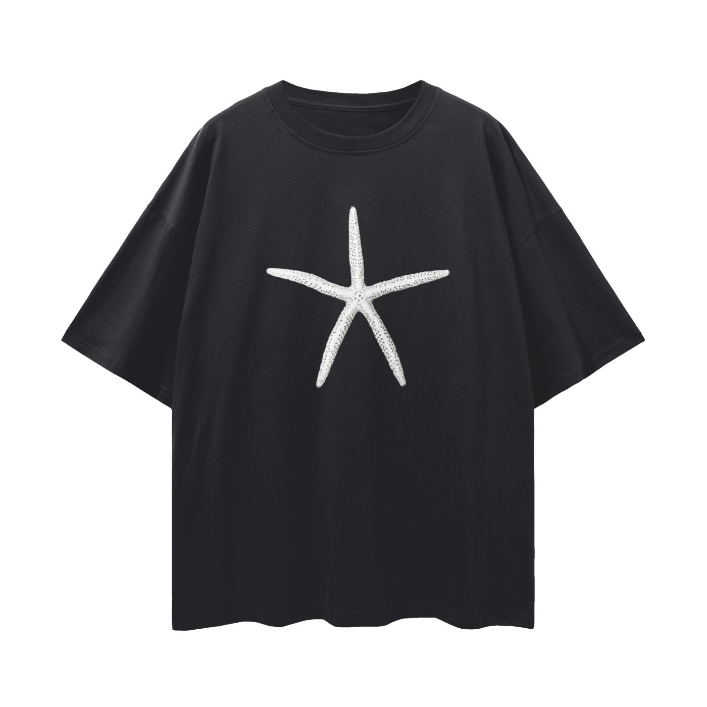 White Starfish Oversized Tee