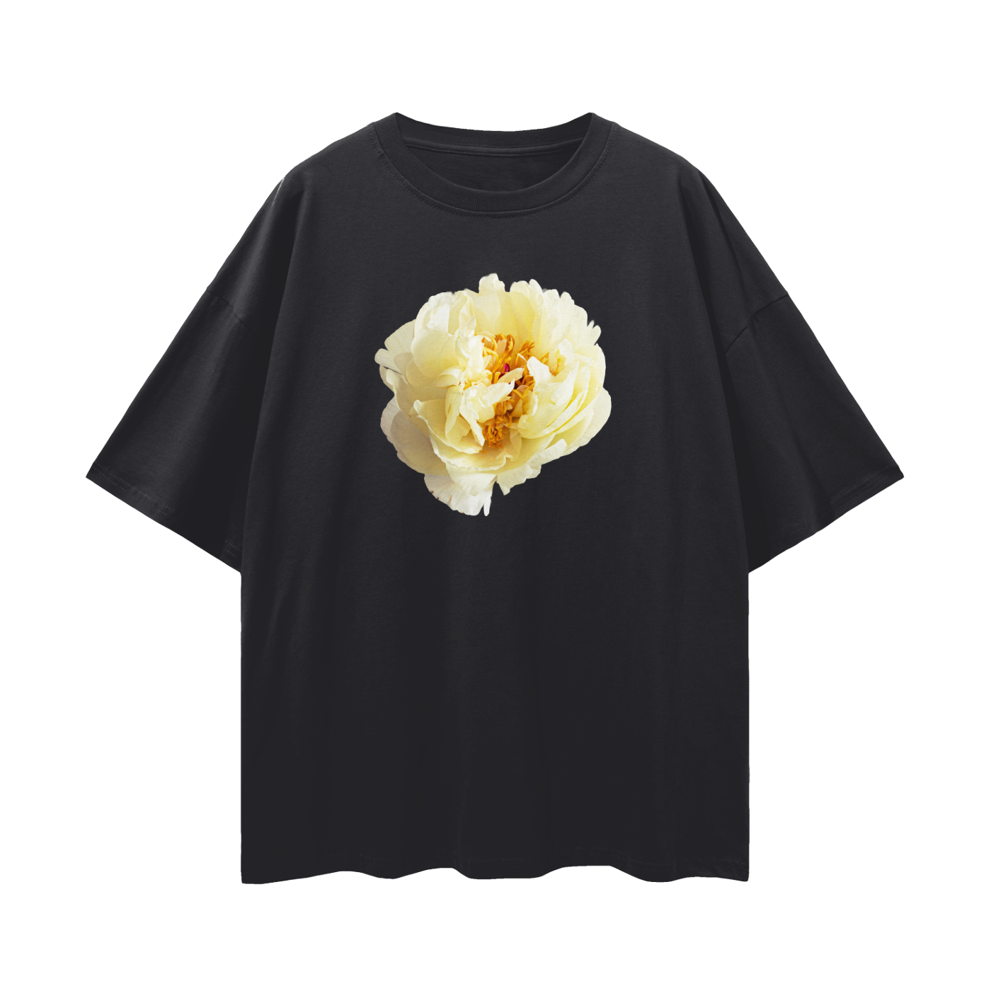 Lemon Chiffon Peony Oversized Tee