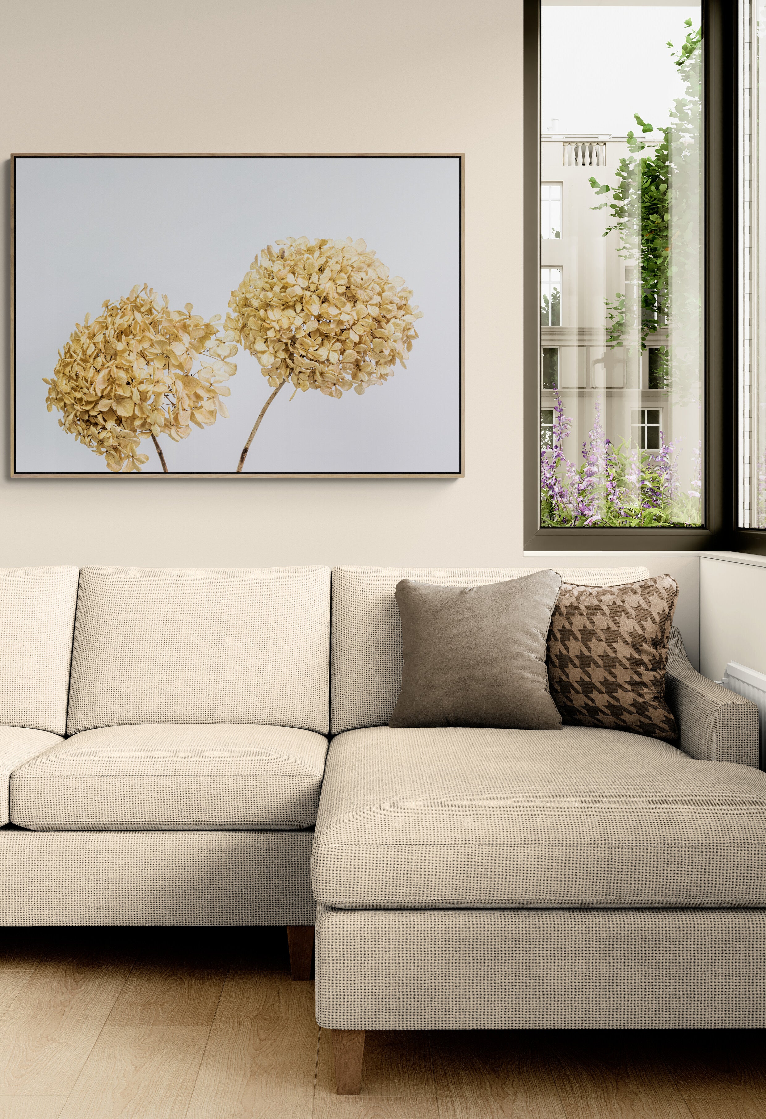 Two Dried Hydrangeas | Canvas Print