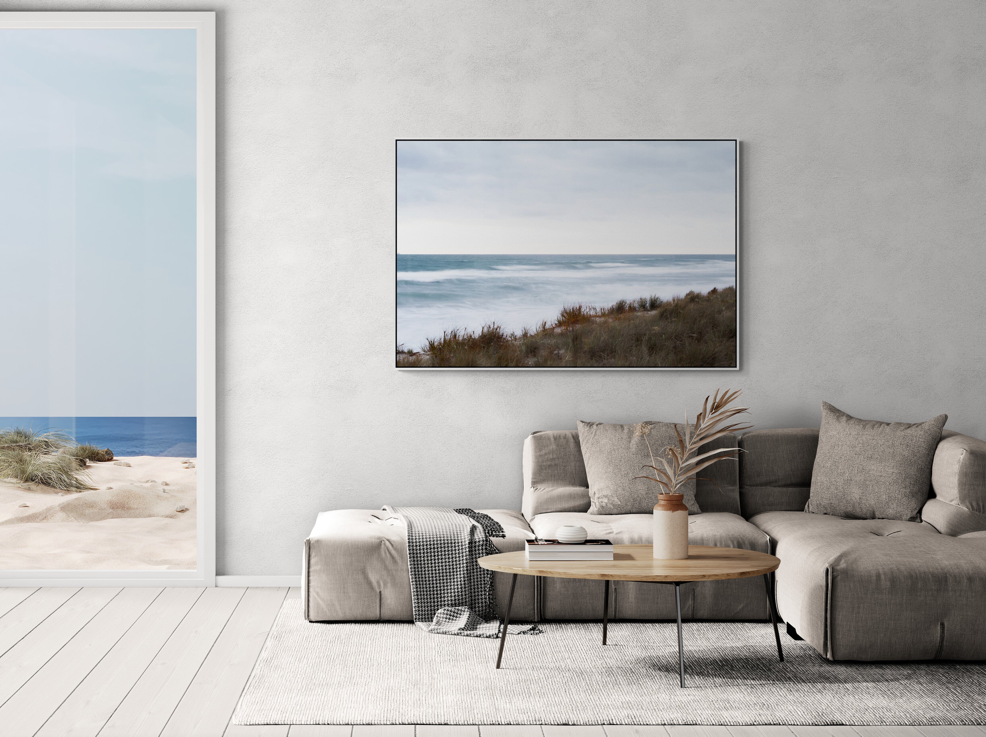 Papamoa Beach From The Dunes - Canvas Print