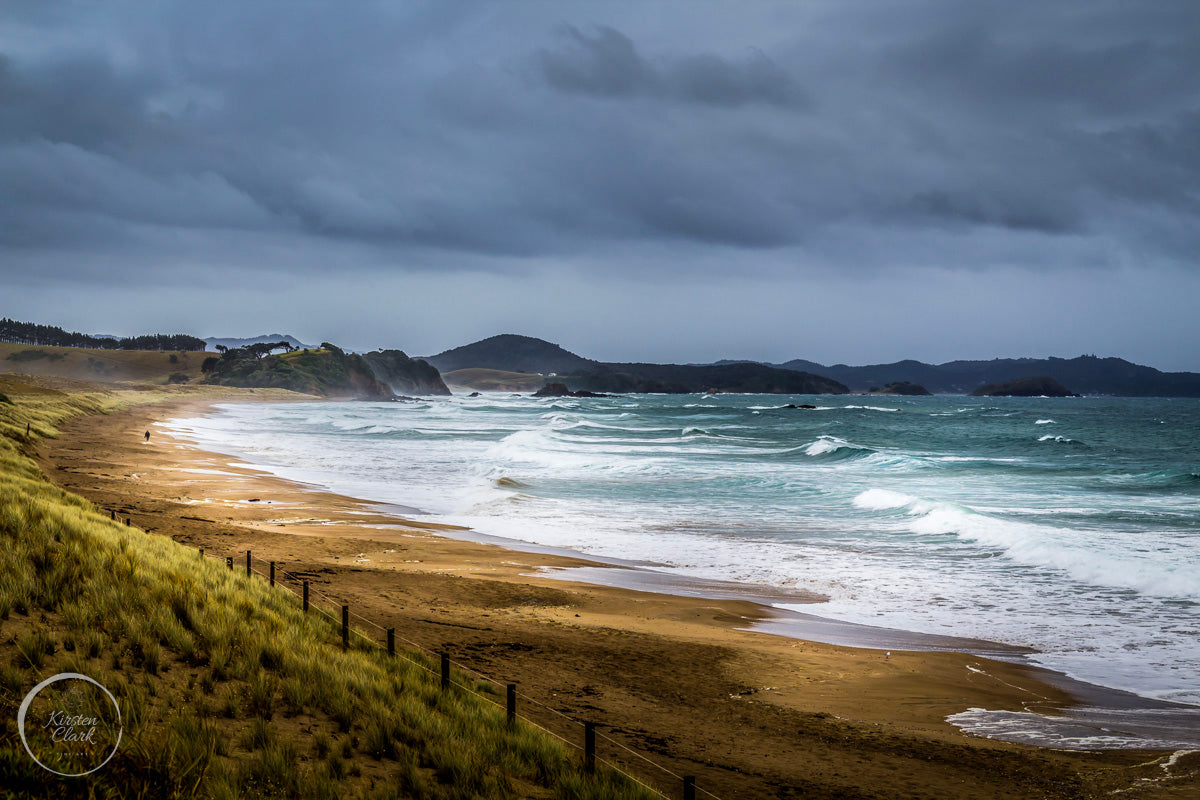 Pataua North Ocean Beach - Whangarei NZ Landscape Print by Kirsten Clark