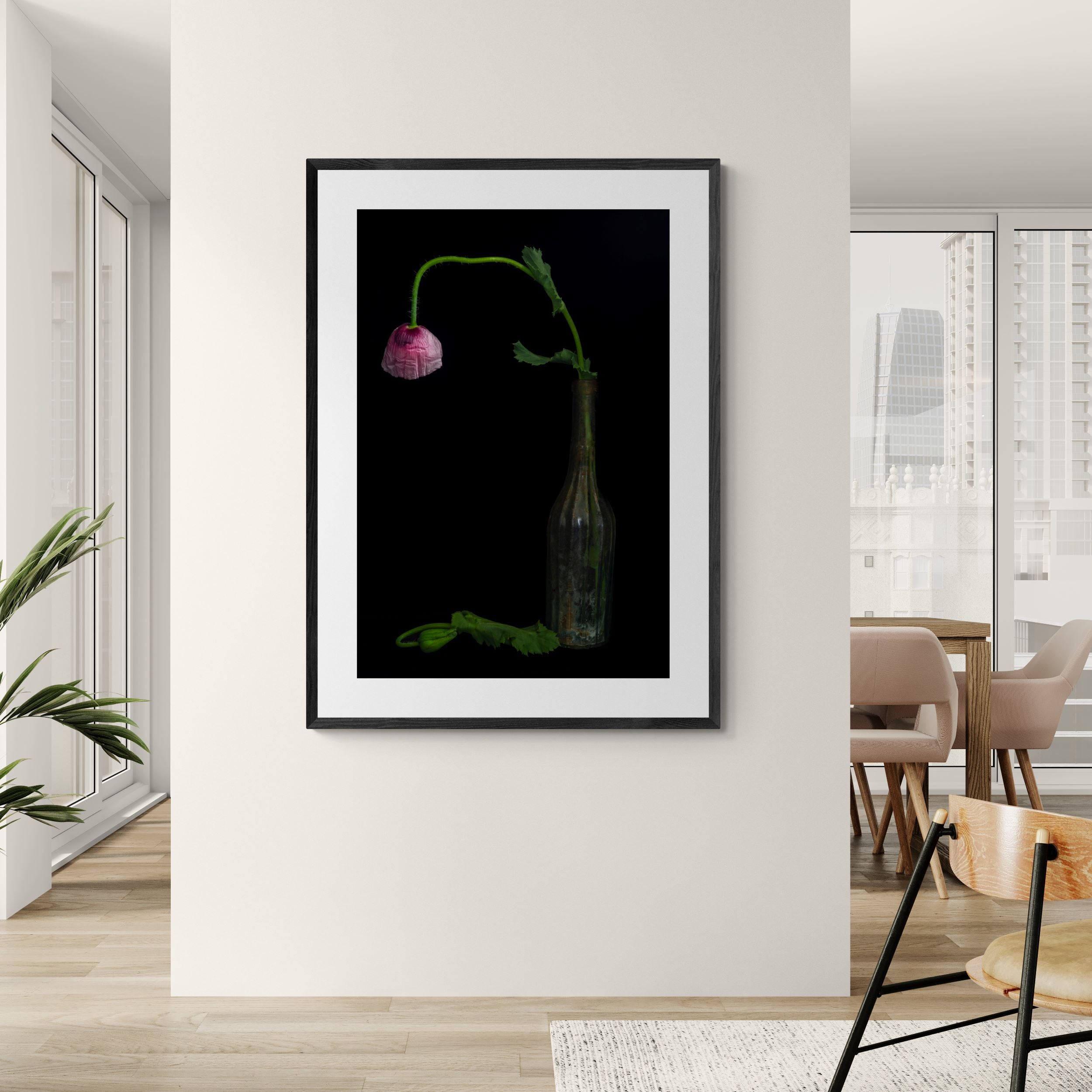 Still Life - Poppy & Antique Bottle | Open Edition Print