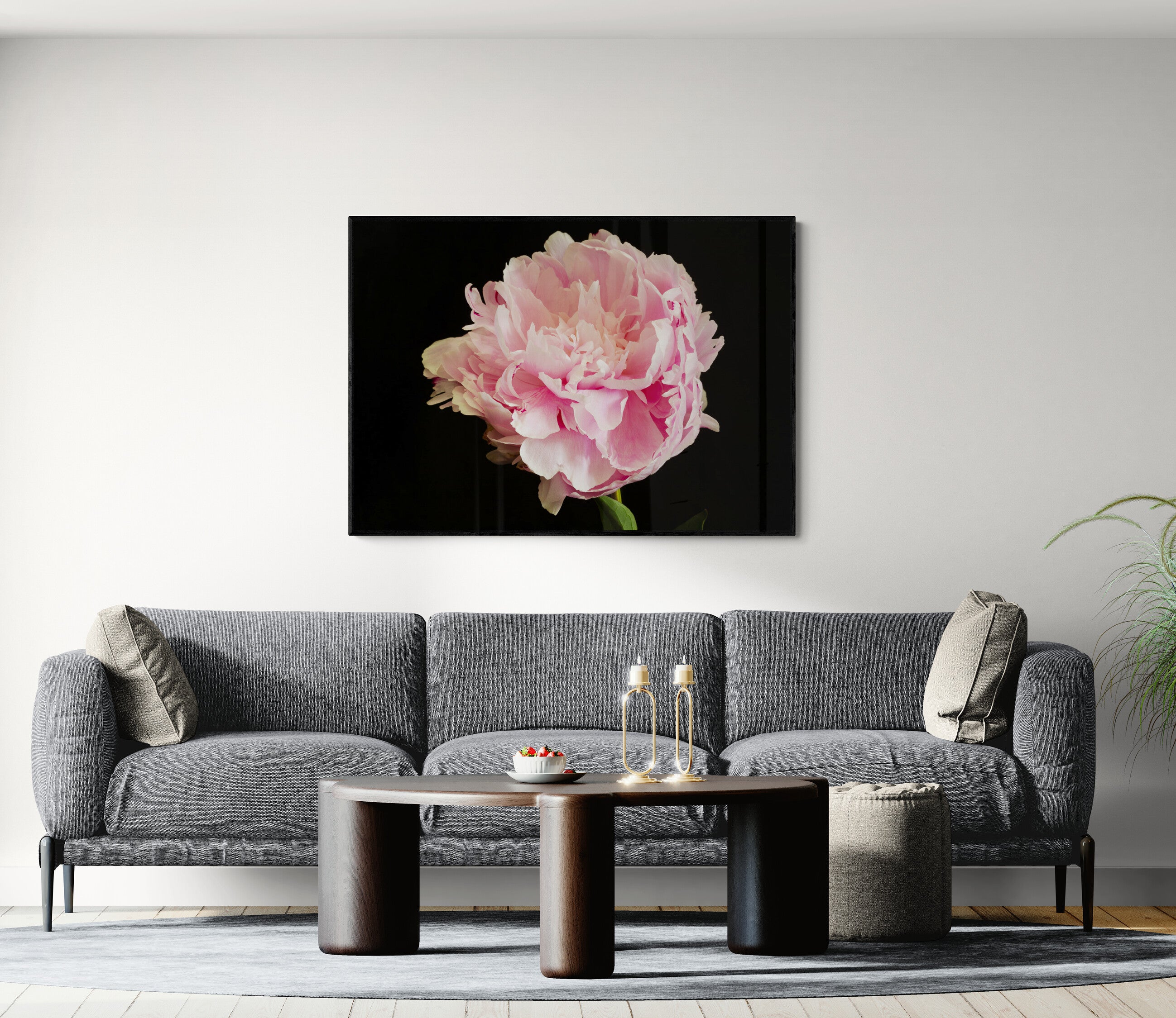 Sarah Bernhardt Peony – Full Bloom Canvas Print
