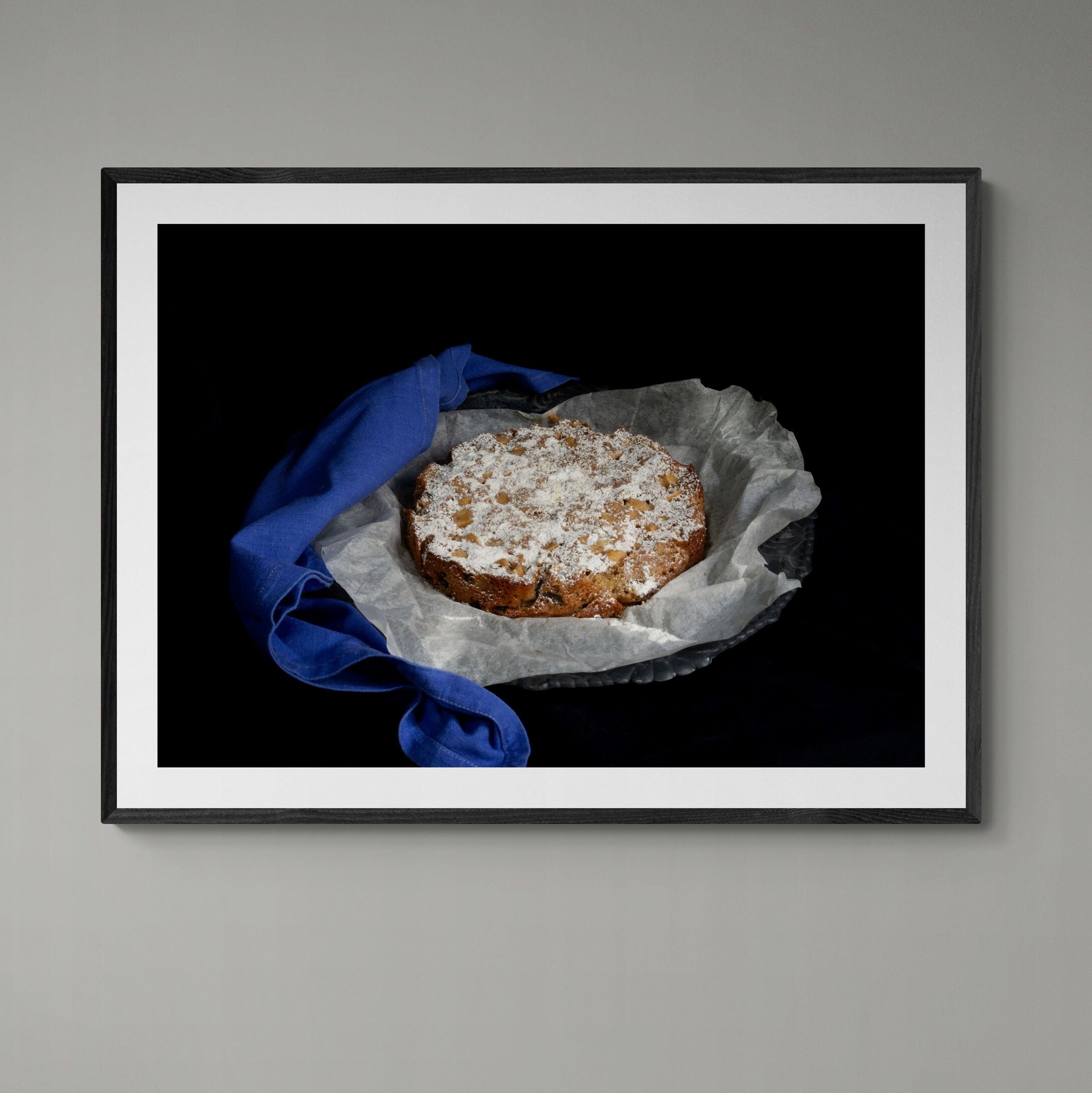 Dutch Apple Cake Print framed on wall by Kirsten Clark Art