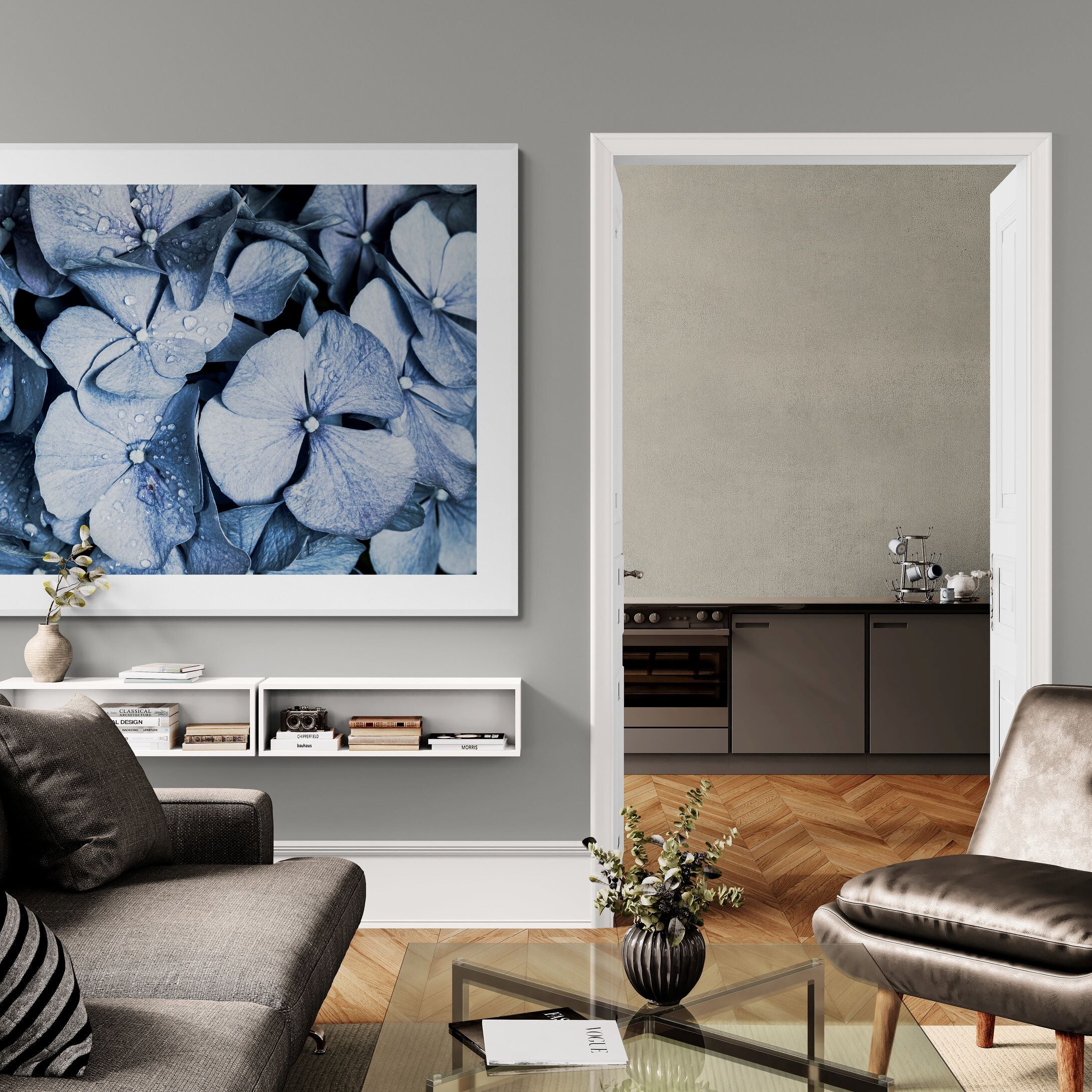 Blue Denim Hydrangea | Open Edition Print