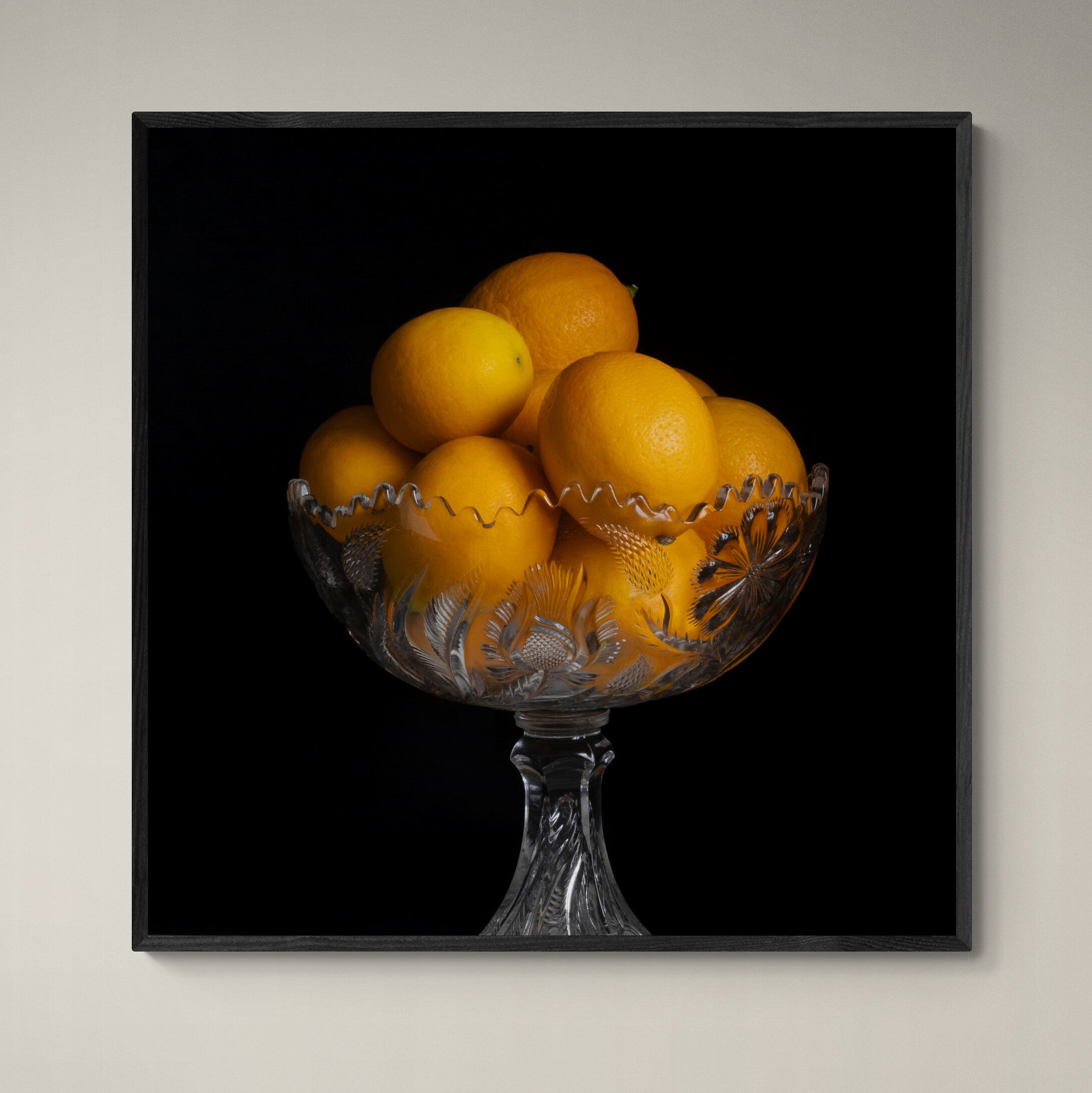9 Lemons in a Bowl | Square Canvas Print