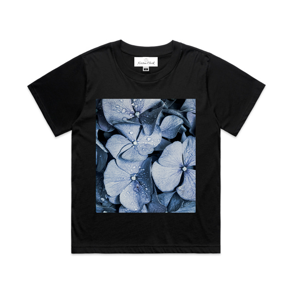 Blue Denim Hydrangea - Relaxed-Fit Crew Neck Tee