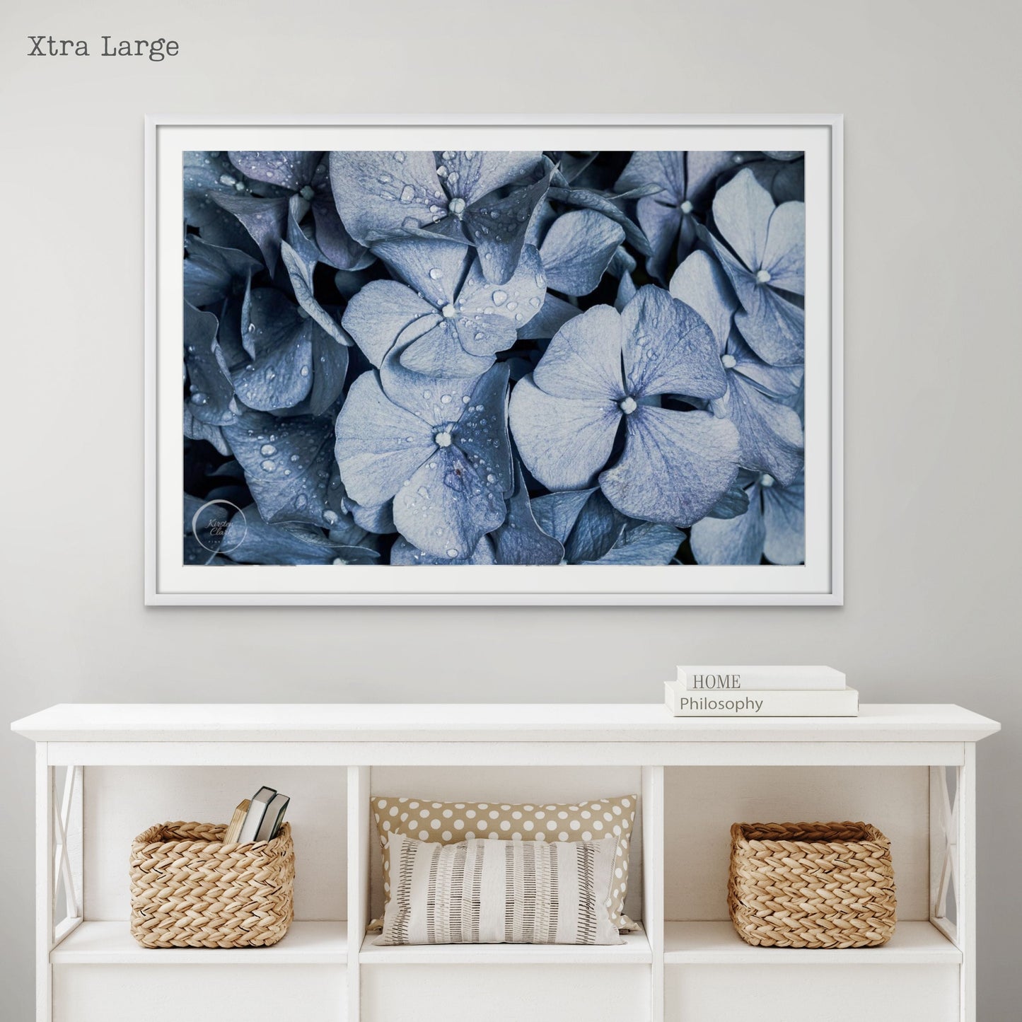 Blue Denim Hydrangeas Print XL Kirsten Clark Art
