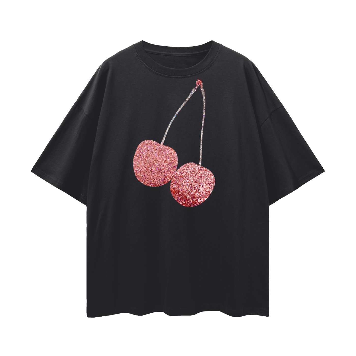 Cherry Glimmer Tee |  Relaxed To Oversized
