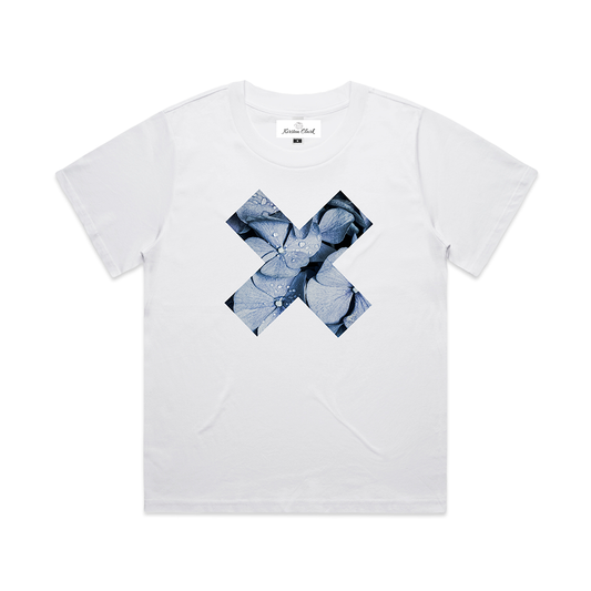 Blue Denim Hydrangea X - Relaxed-Fit Crew Neck Tee