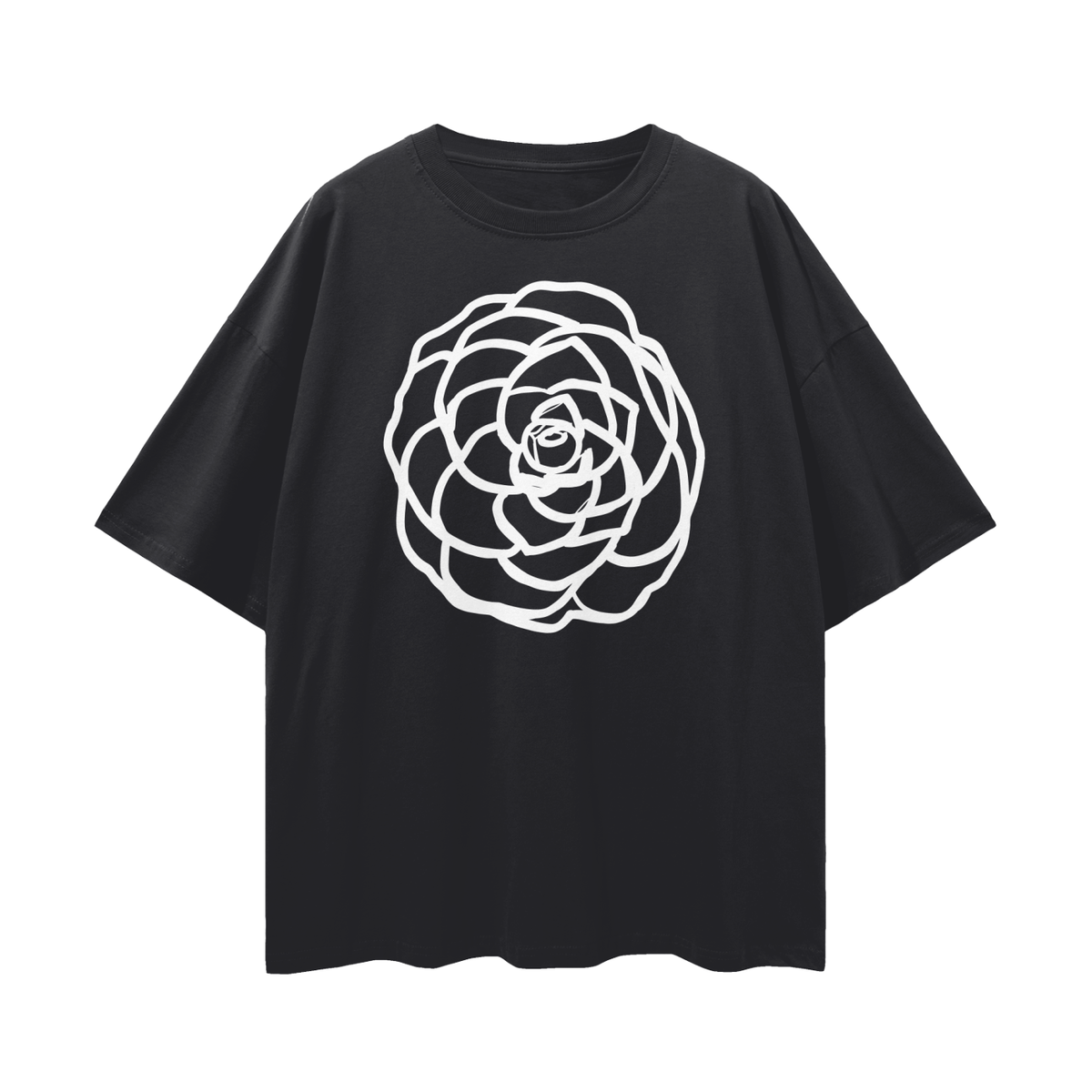 Early Pearly Camellia White Tee |  Relaxed To Oversized