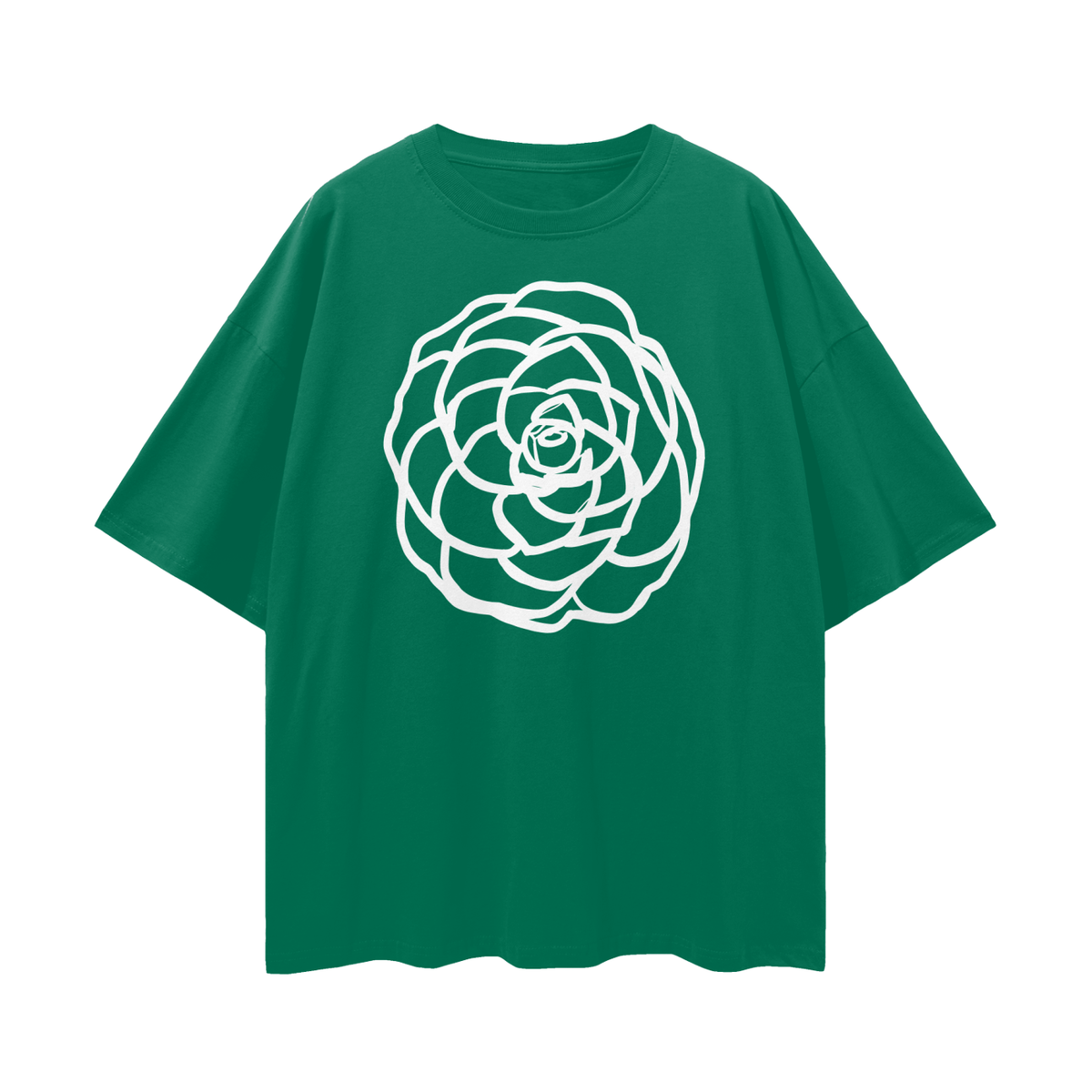 Early Pearly Camellia White Tee |  Relaxed To Oversized