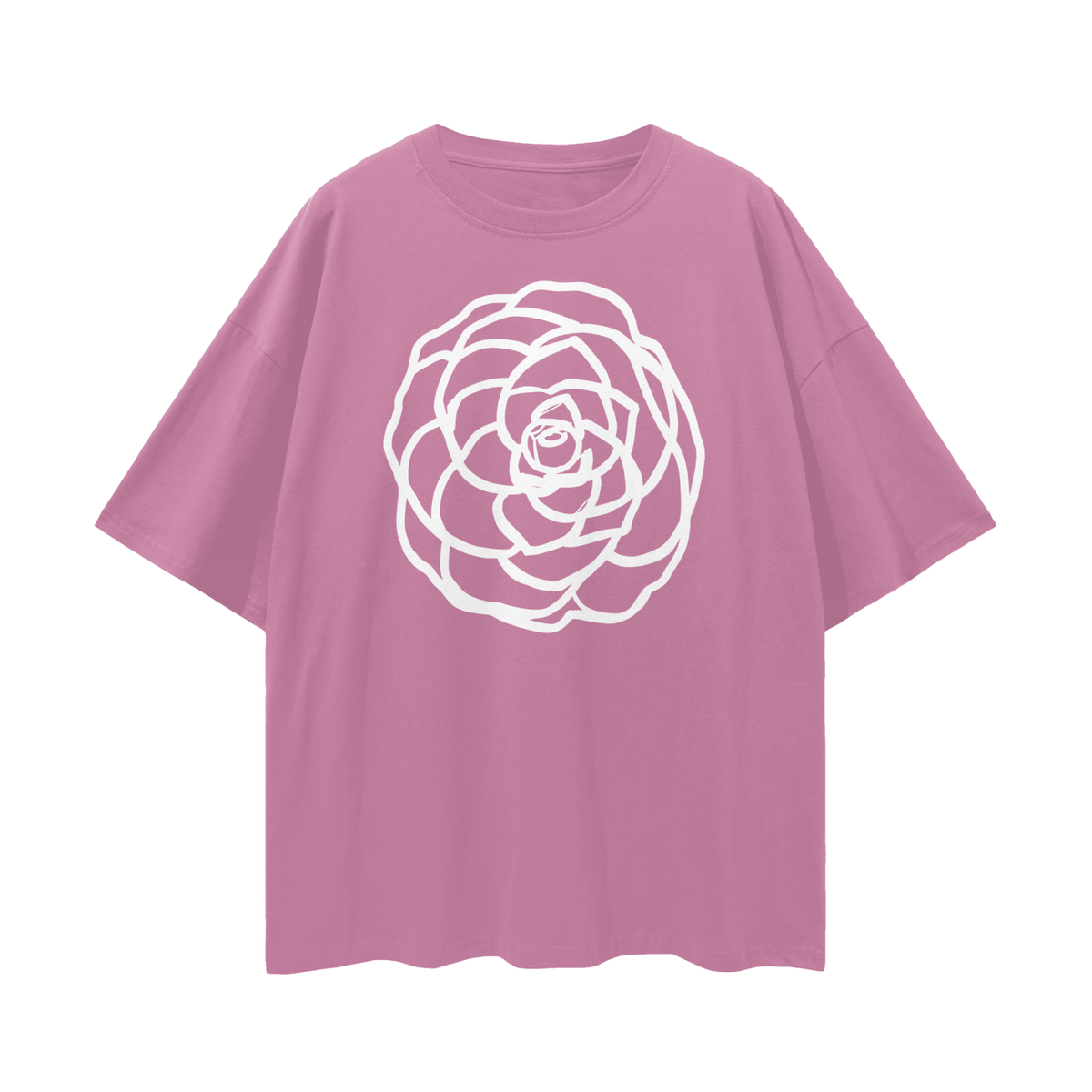 Early Pearly Camellia White Tee |  Relaxed To Oversized