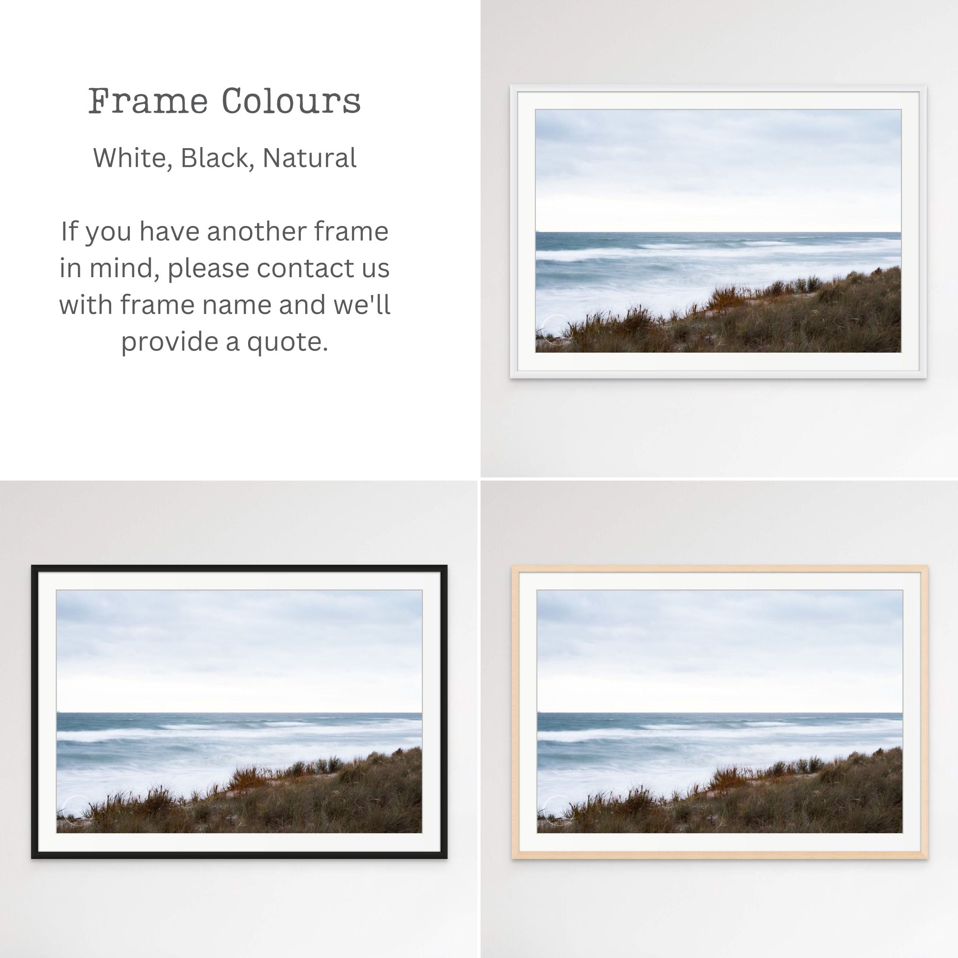 Frame Colours - From the Dunes Papamoa Beach NZ Landscape Prints by Kirsten Clark