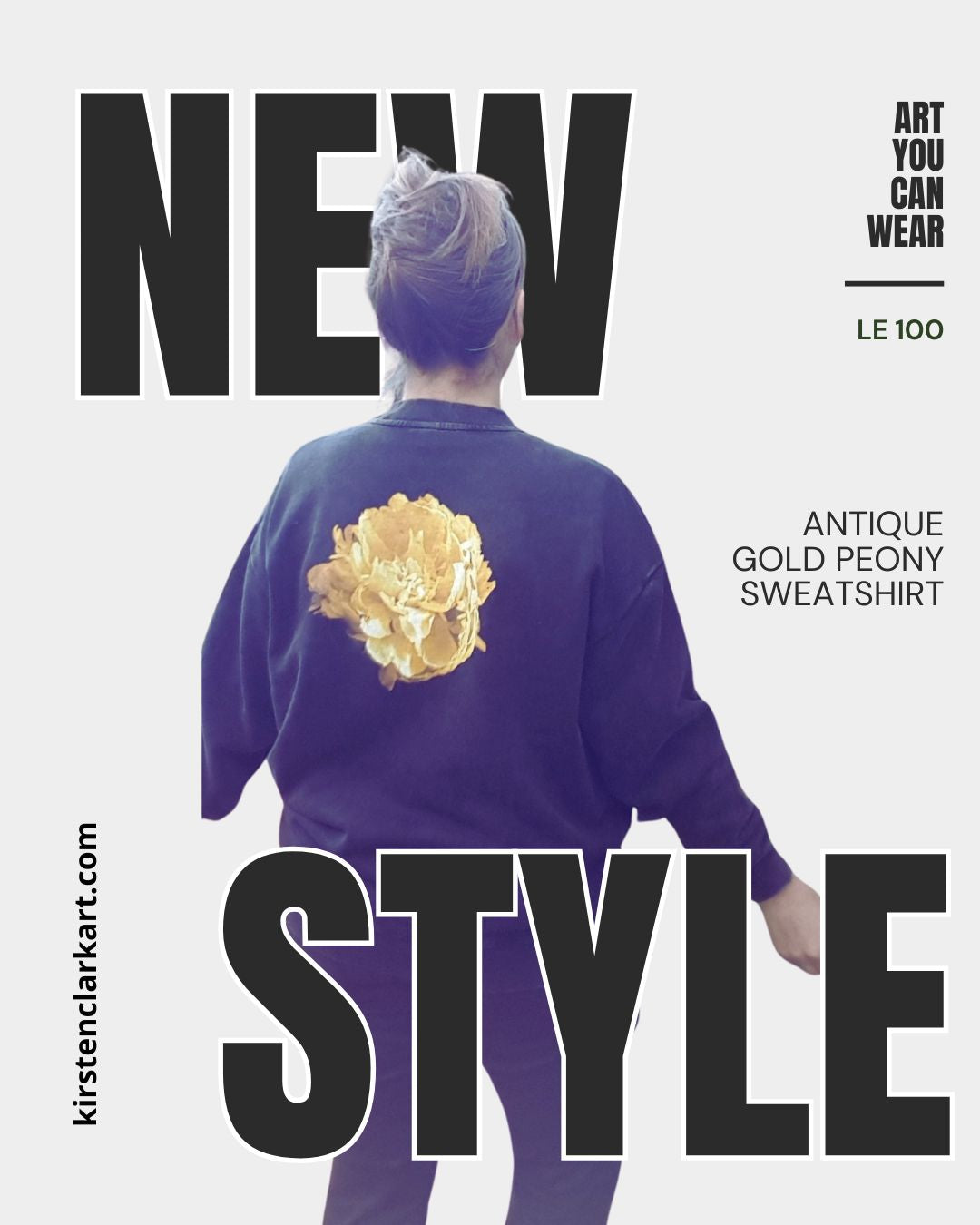 Sweatshirt Antique Gold Peony - Limited Edition