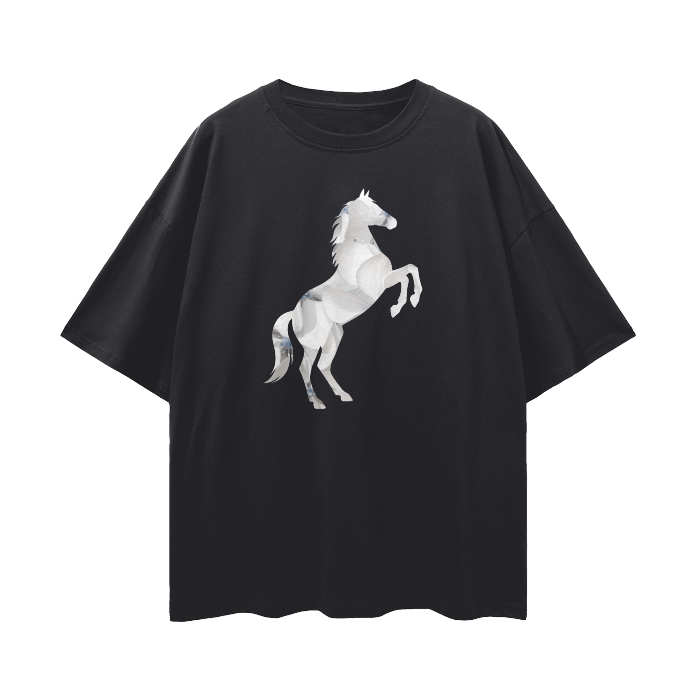 Hydrangea Horse - Relaxed to Oversized Tee