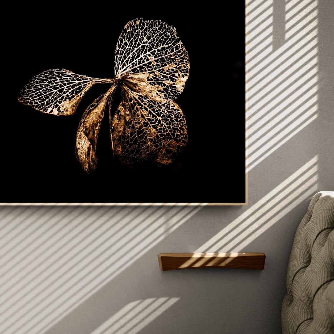 hydrangea-butterfly-canvas-oak-frame Kirsten Clark