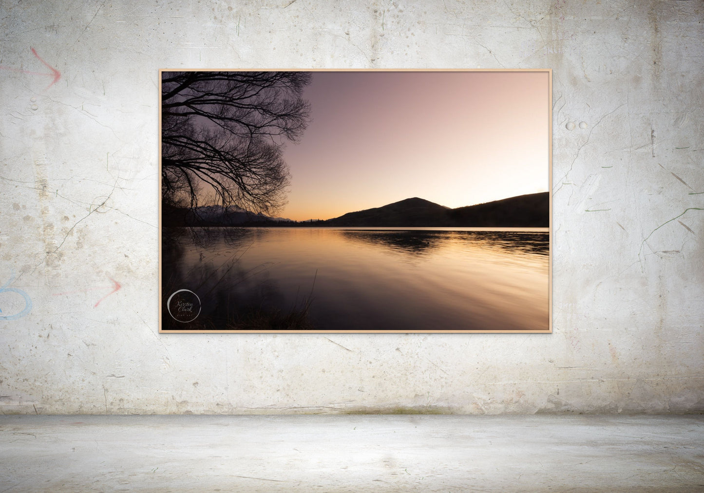 Lake Hayes Winter Sunset | Wall Art by Kirsten Clark Art