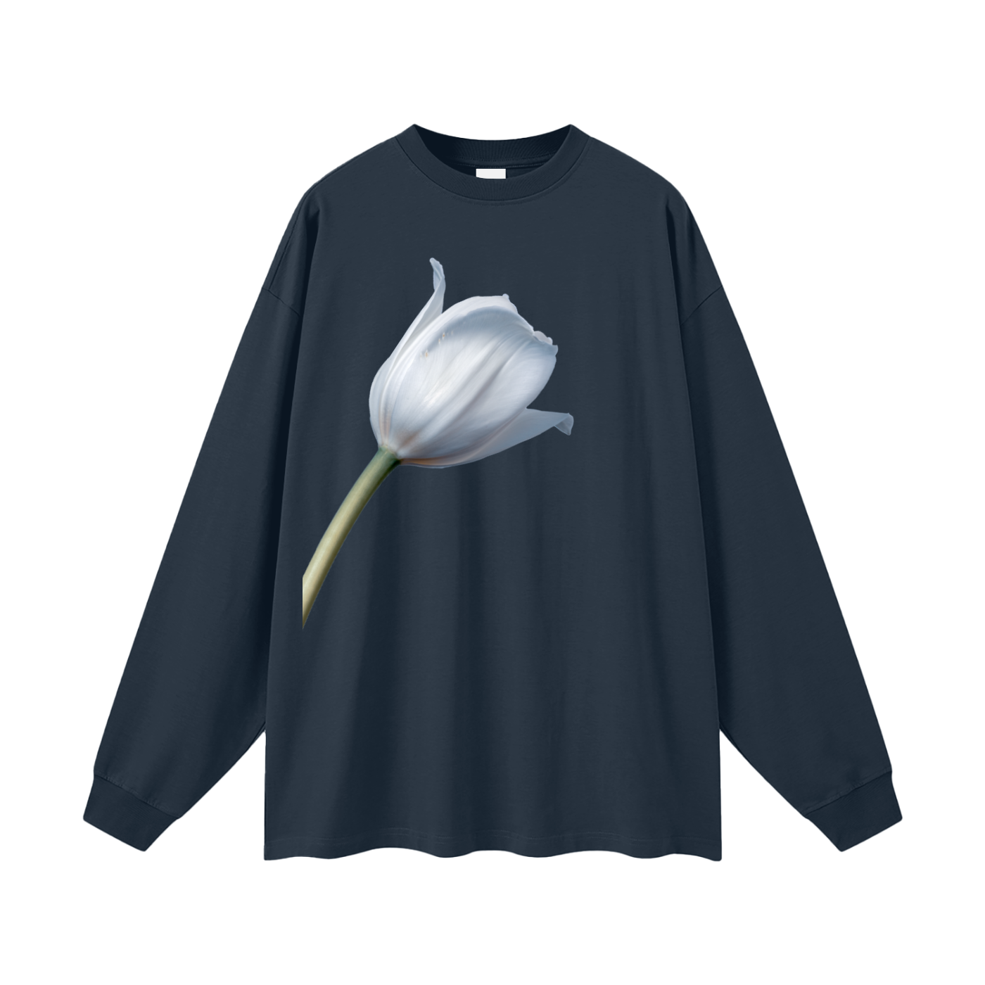 White Tulip - Heavyweight Long Sleeve Tee