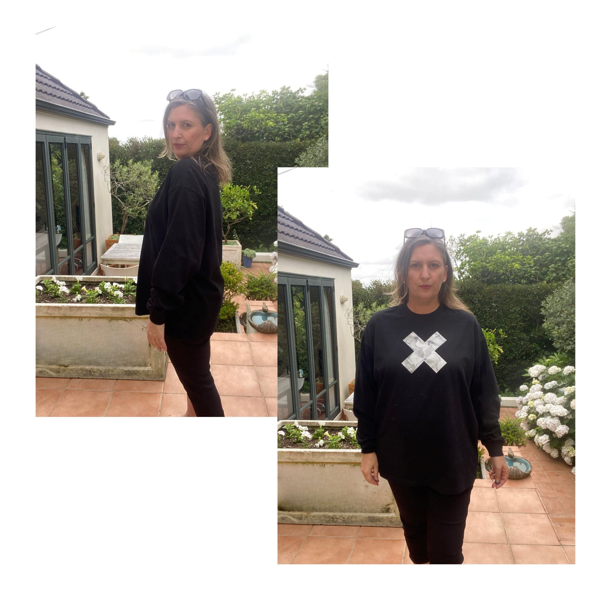 Hydrangea Cool Summer Whites - Heavyweight Long Sleeve Tee