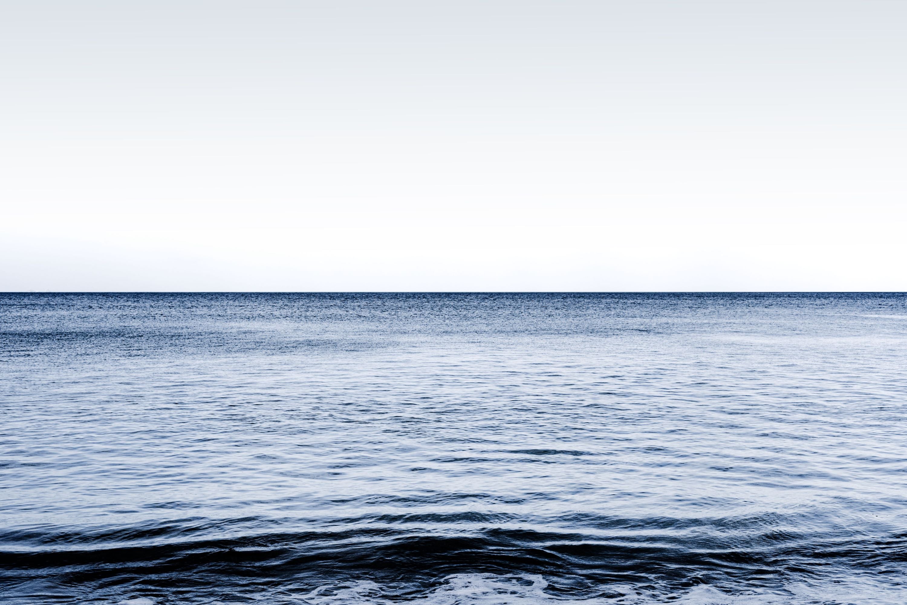 Blue Sea Print Wall Art for modern decor