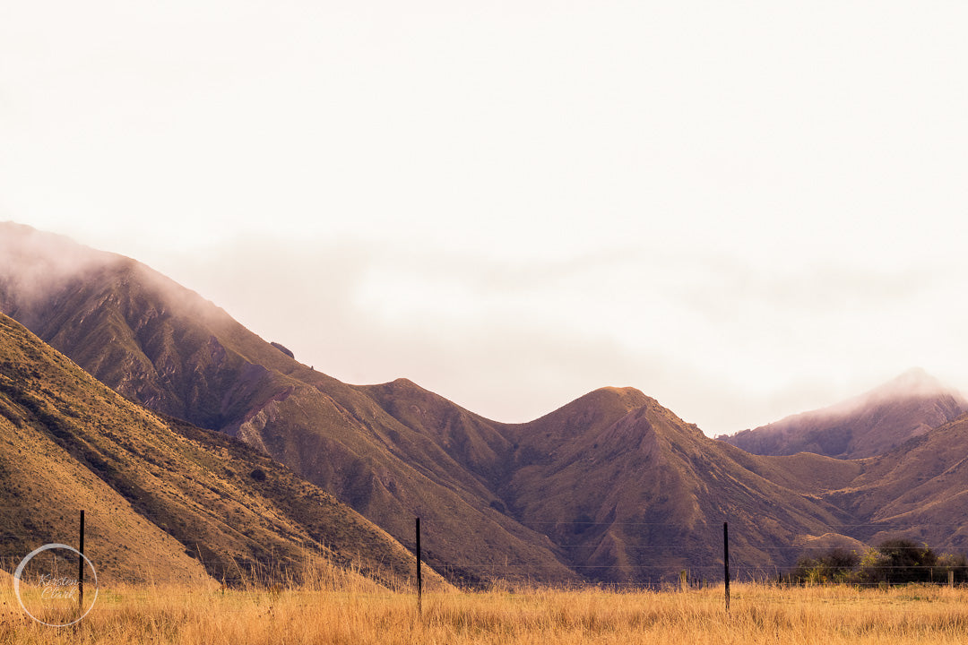 Moke Lake Queenstown NZ Landscape Print by Kirsten Clark