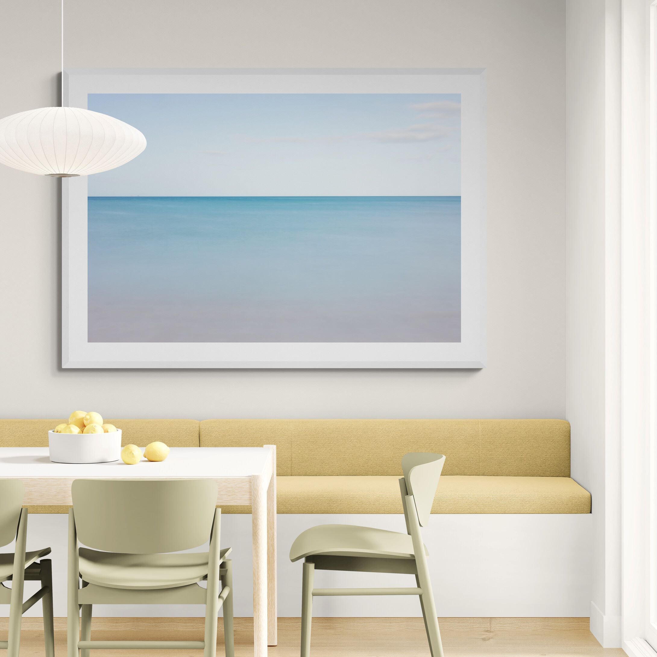New Horizons Endless Summer print in dining area by Kirsten Clark Art