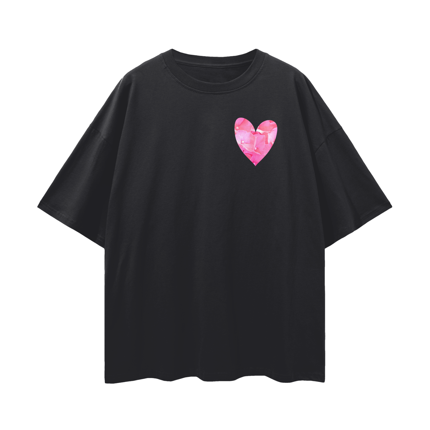 Love Pink Hydrangeas Tee Relaxed Oversized 2