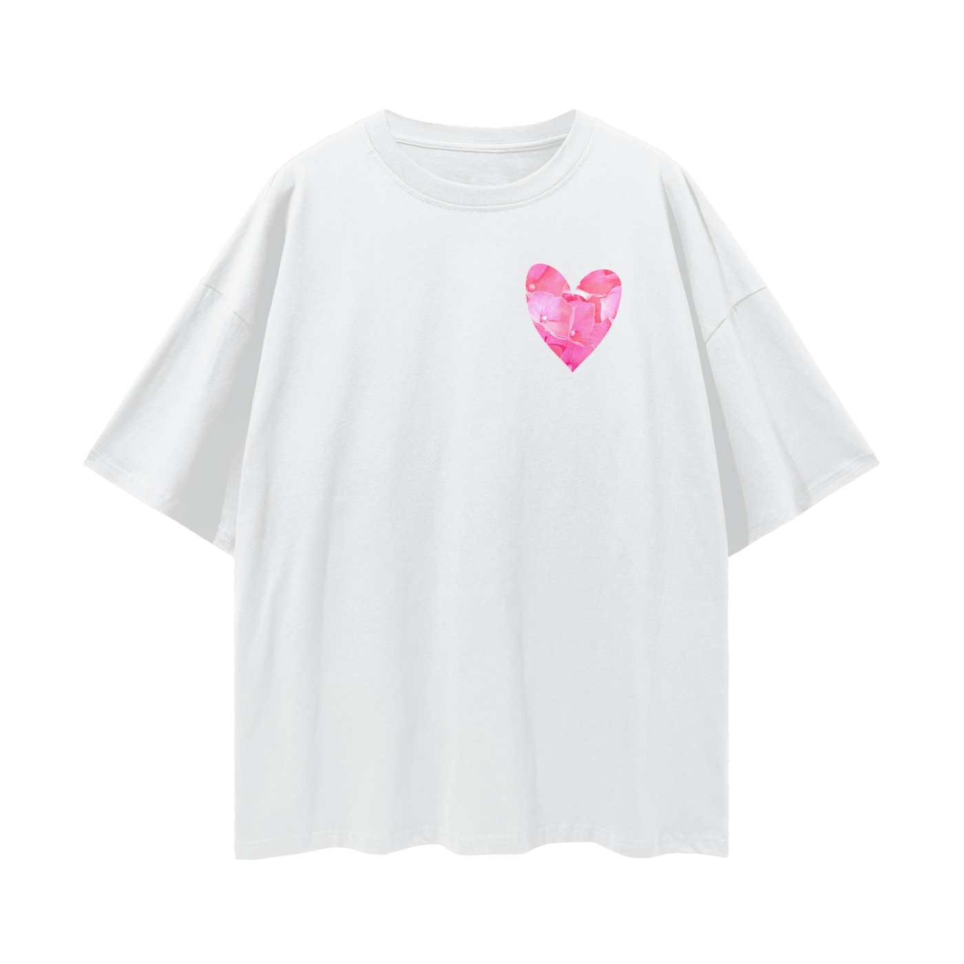 Love Pink Hydrangeas Tee Relaxed Oversized 2