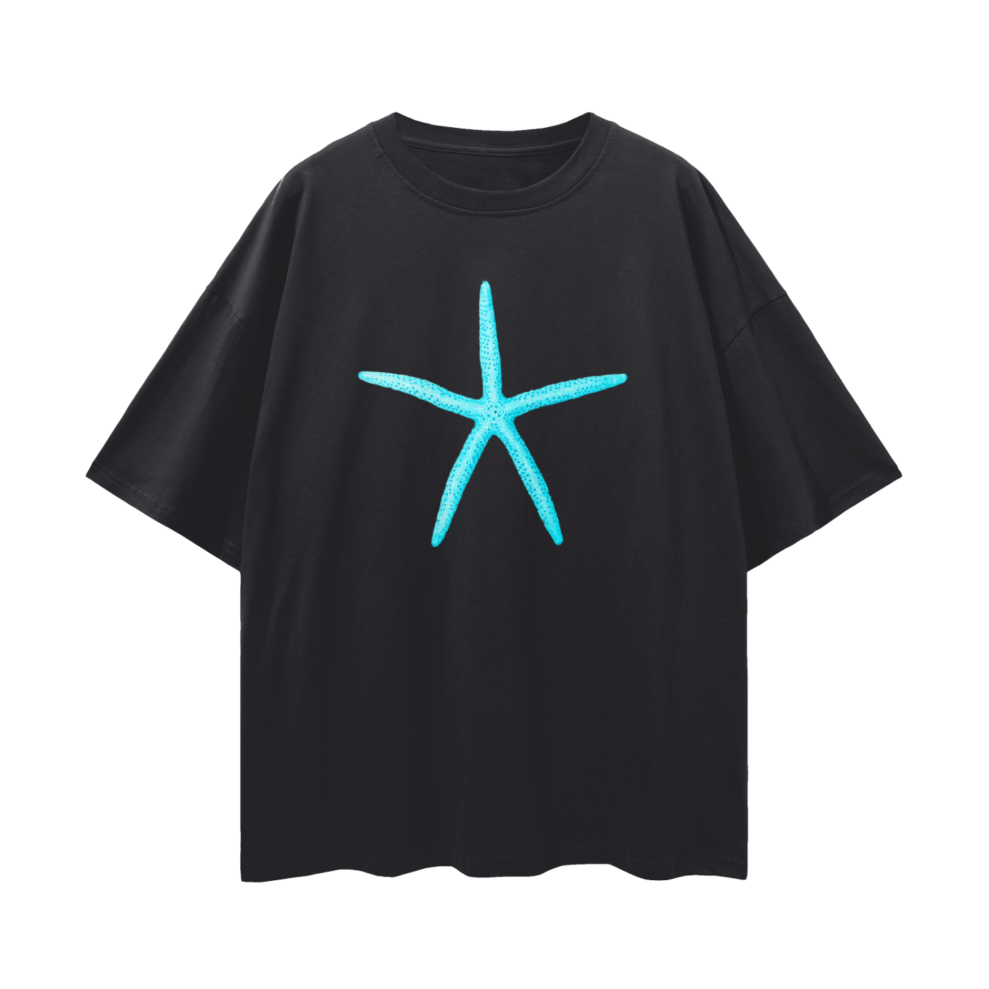 Aqua Starfish Oversized Tee