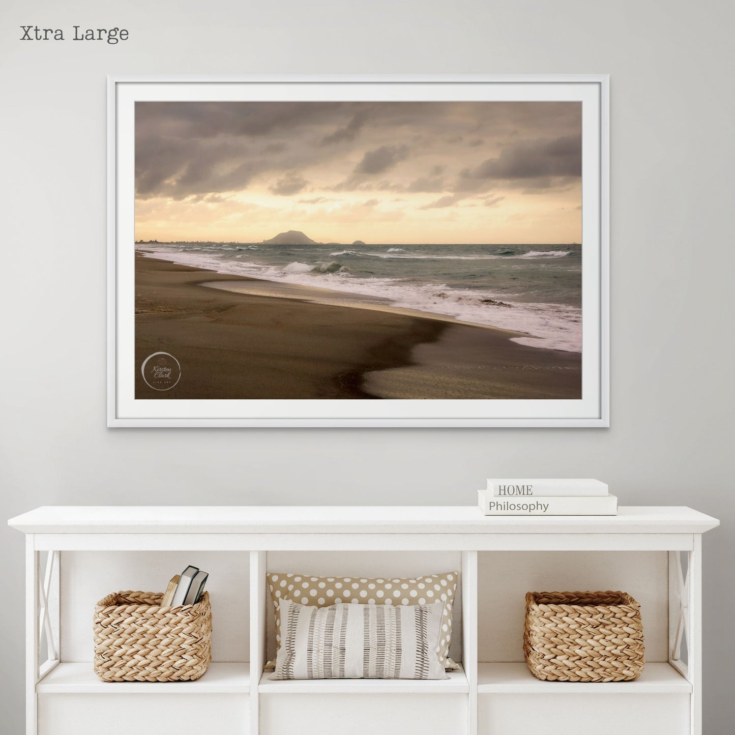 Golden Hour Papamoa Beach NZ Landscape Print XL by Kirsten Clark