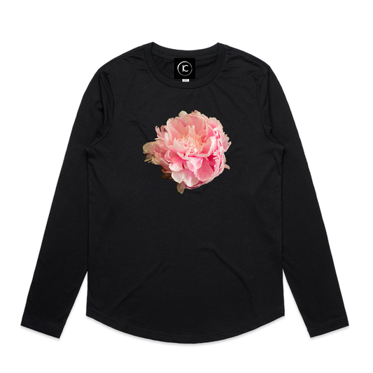 Sarah Bernhardt Peony -  Curve Long Sleeve Tee