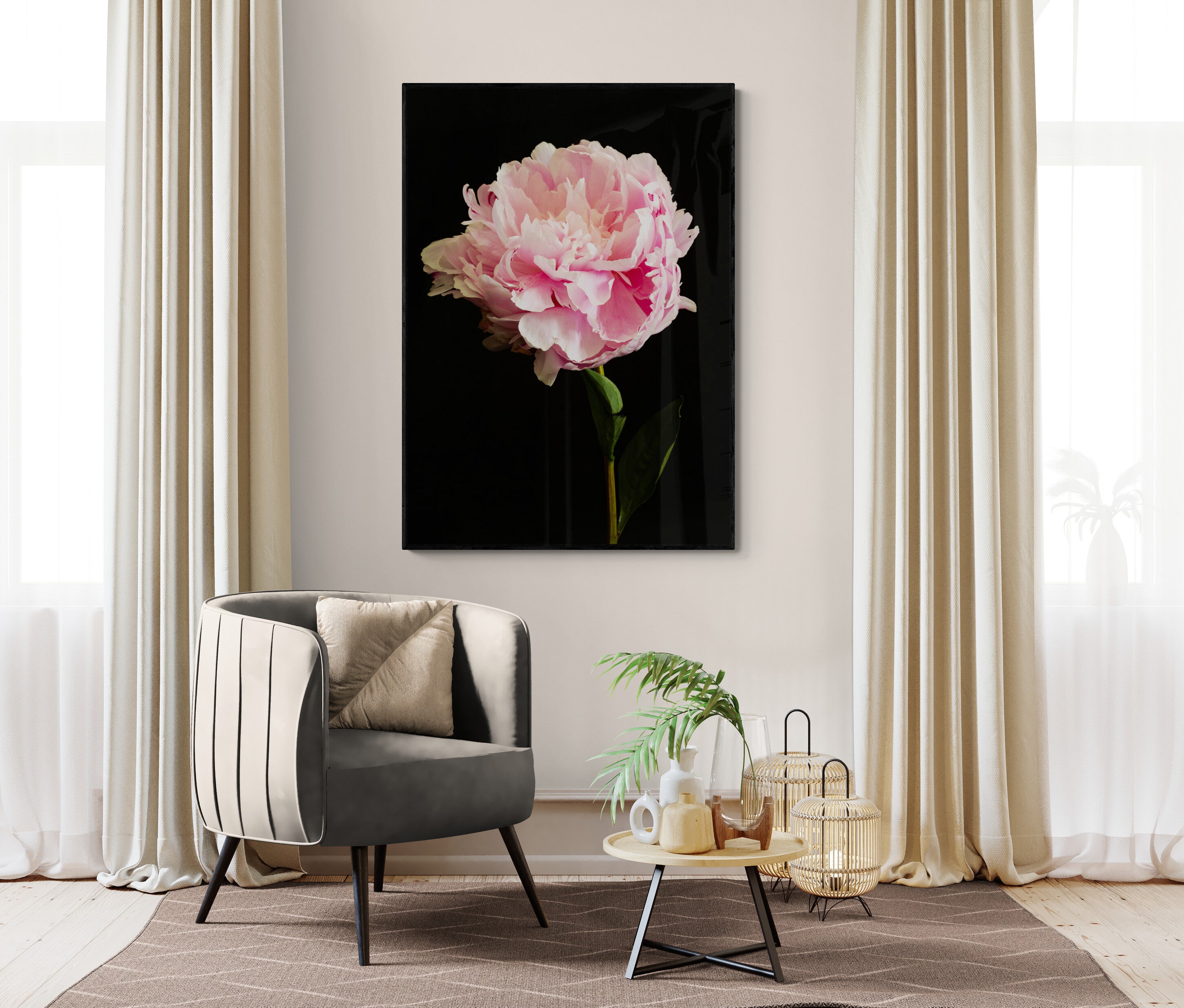 Sarah Bernhardt Peony | Canvas Print