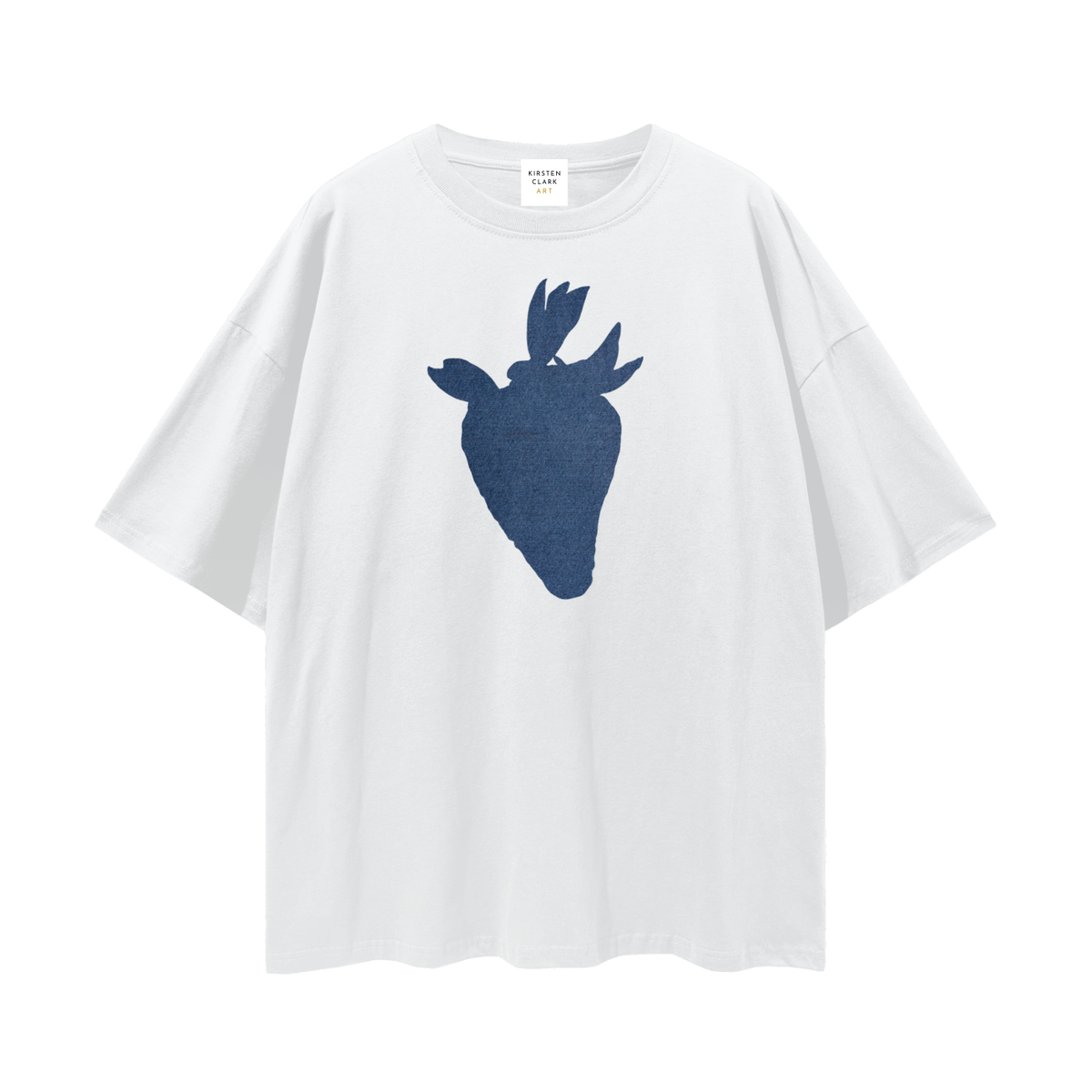 Strawberry Denim Tee |  Relaxed To Oversized