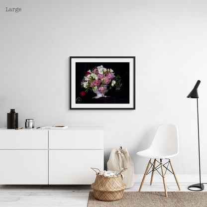 Tulips Poppies and Freesia Still  Life Print L by Kirsten Clark
