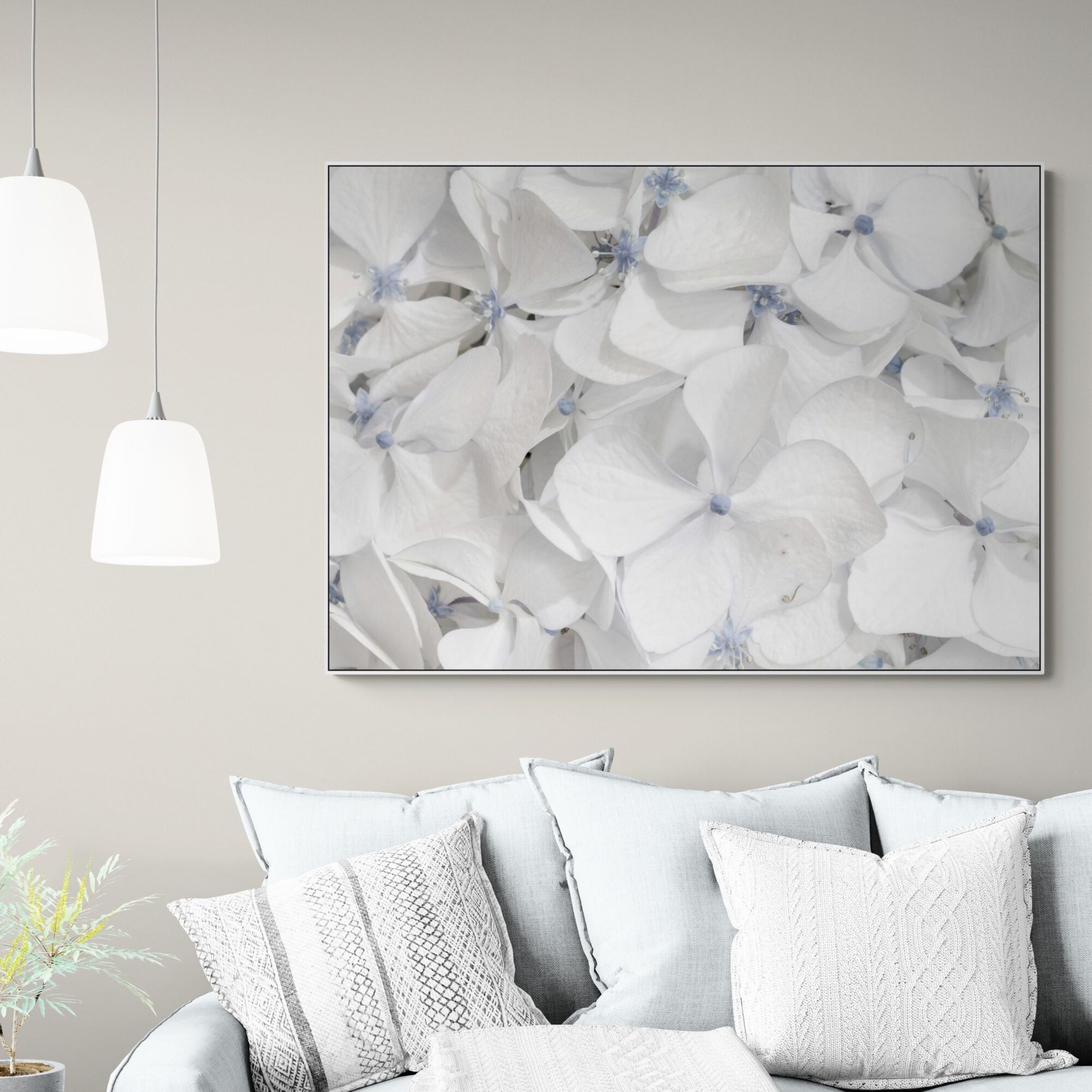 Hydrangea - Cool Summer Whites | Canvas Print