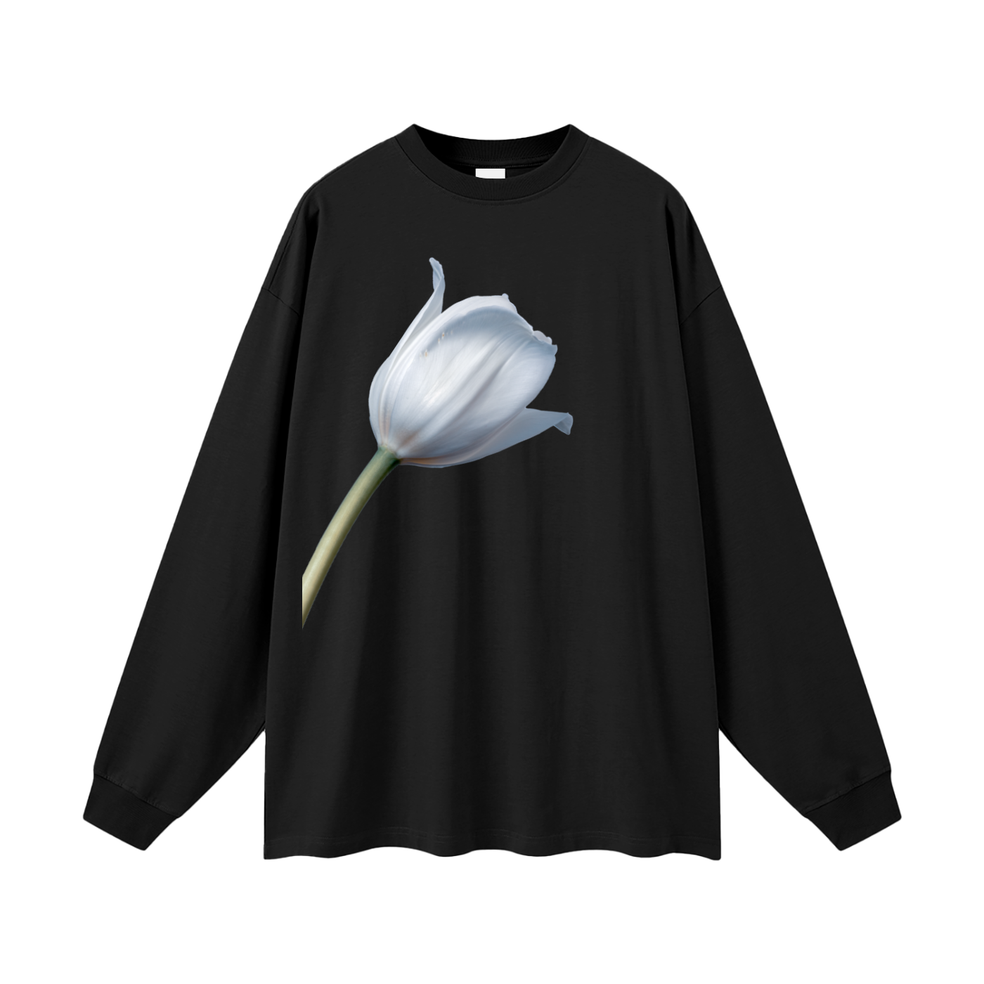 White Tulip - Heavyweight Long Sleeve Tee